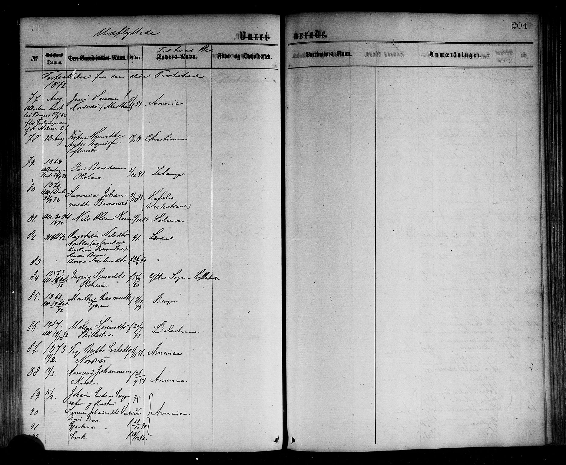 Sogndal sokneprestembete, SAB/A-81301/H/Haa/Haaa/L0014: Parish register (official) no. A 14, 1864-1877, p. 204