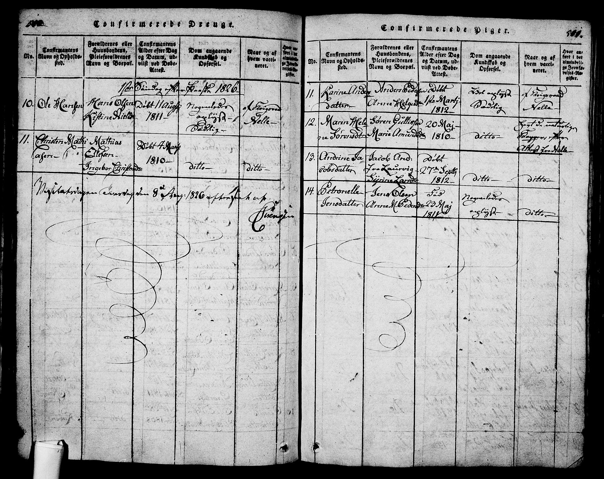 Holmestrand kirkebøker, SAKO/A-346/G/Ga/L0001: Parish register (copy) no. 1, 1814-1848, p. 510-511