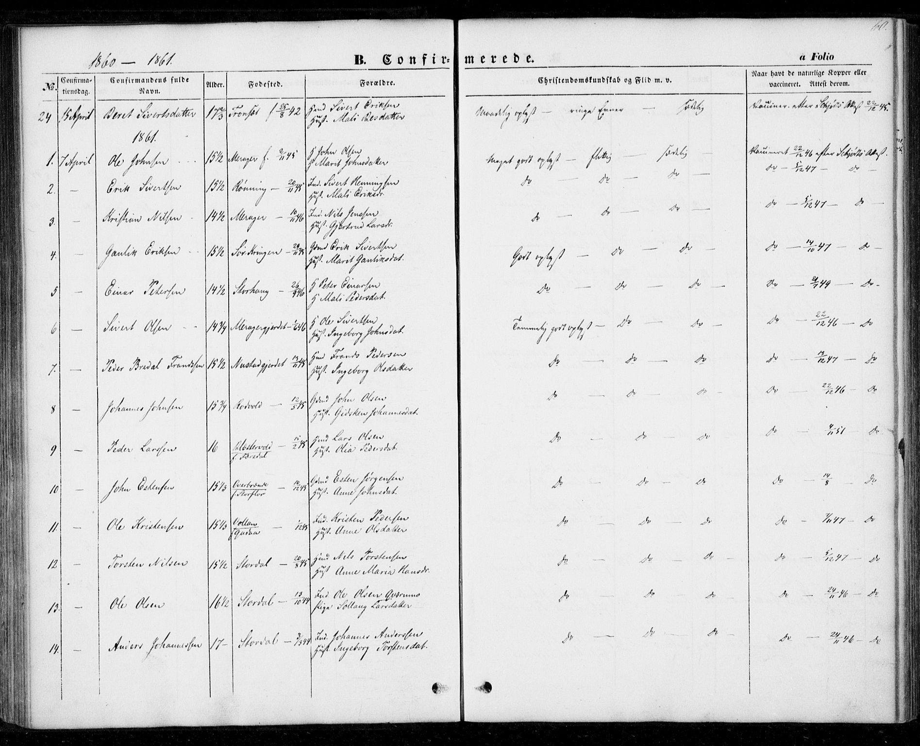 Ministerialprotokoller, klokkerbøker og fødselsregistre - Nord-Trøndelag, SAT/A-1458/706/L0040: Parish register (official) no. 706A01, 1850-1861, p. 60