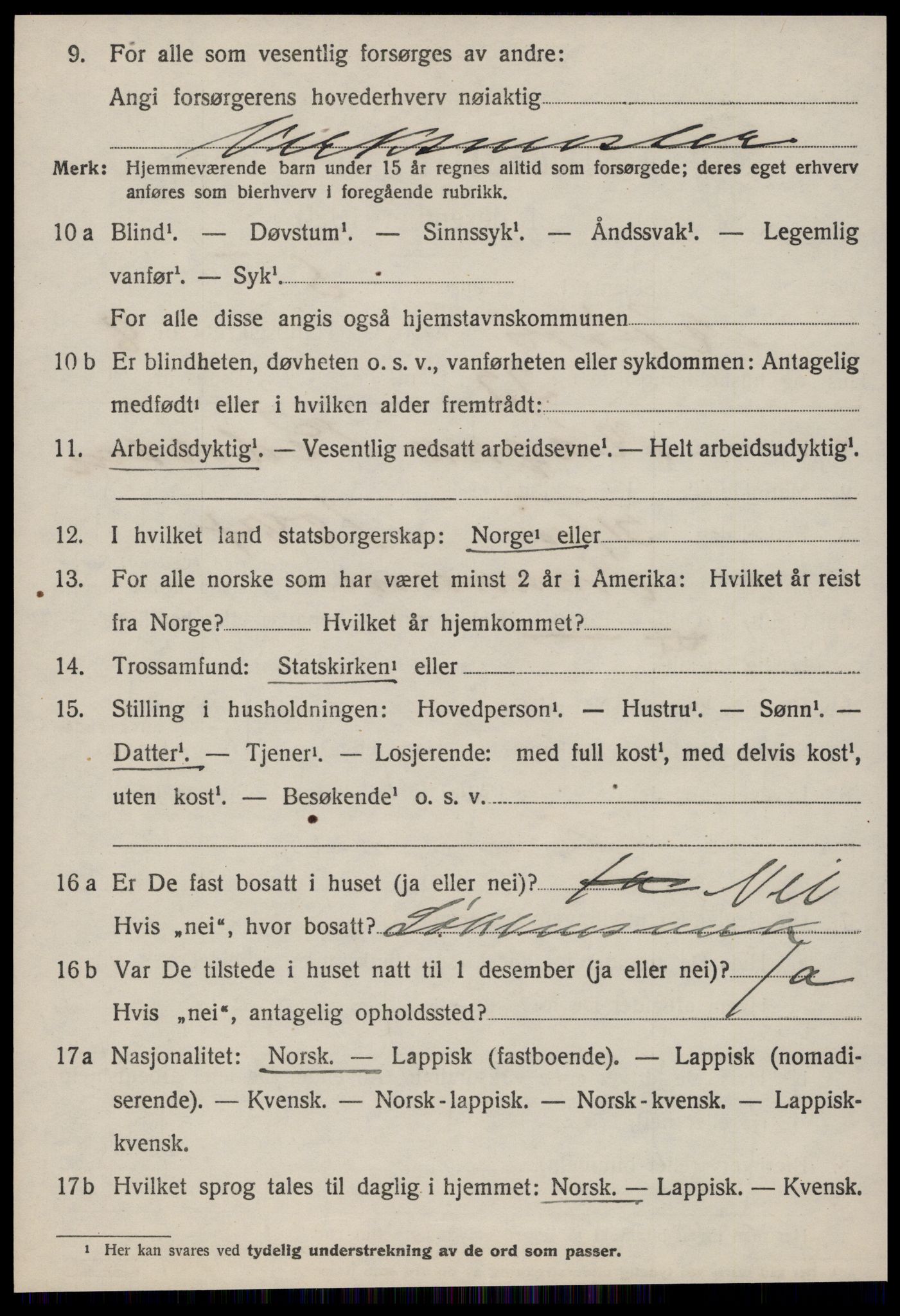 SAT, 1920 census for Røros, 1920, p. 7681