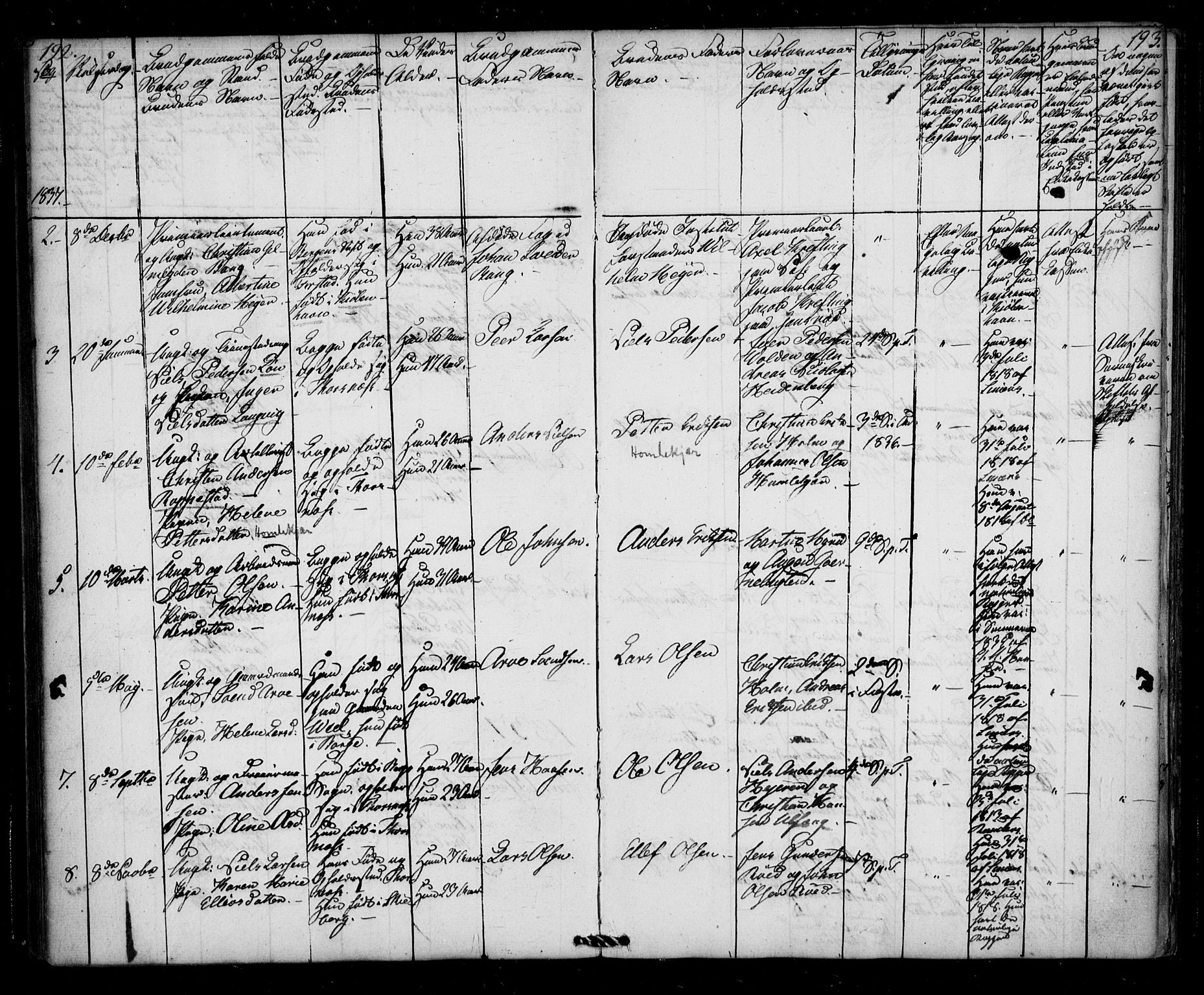 Borge prestekontor Kirkebøker, SAO/A-10903/F/Fb/L0001: Parish register (official) no. II 1, 1836-1852, p. 192-193