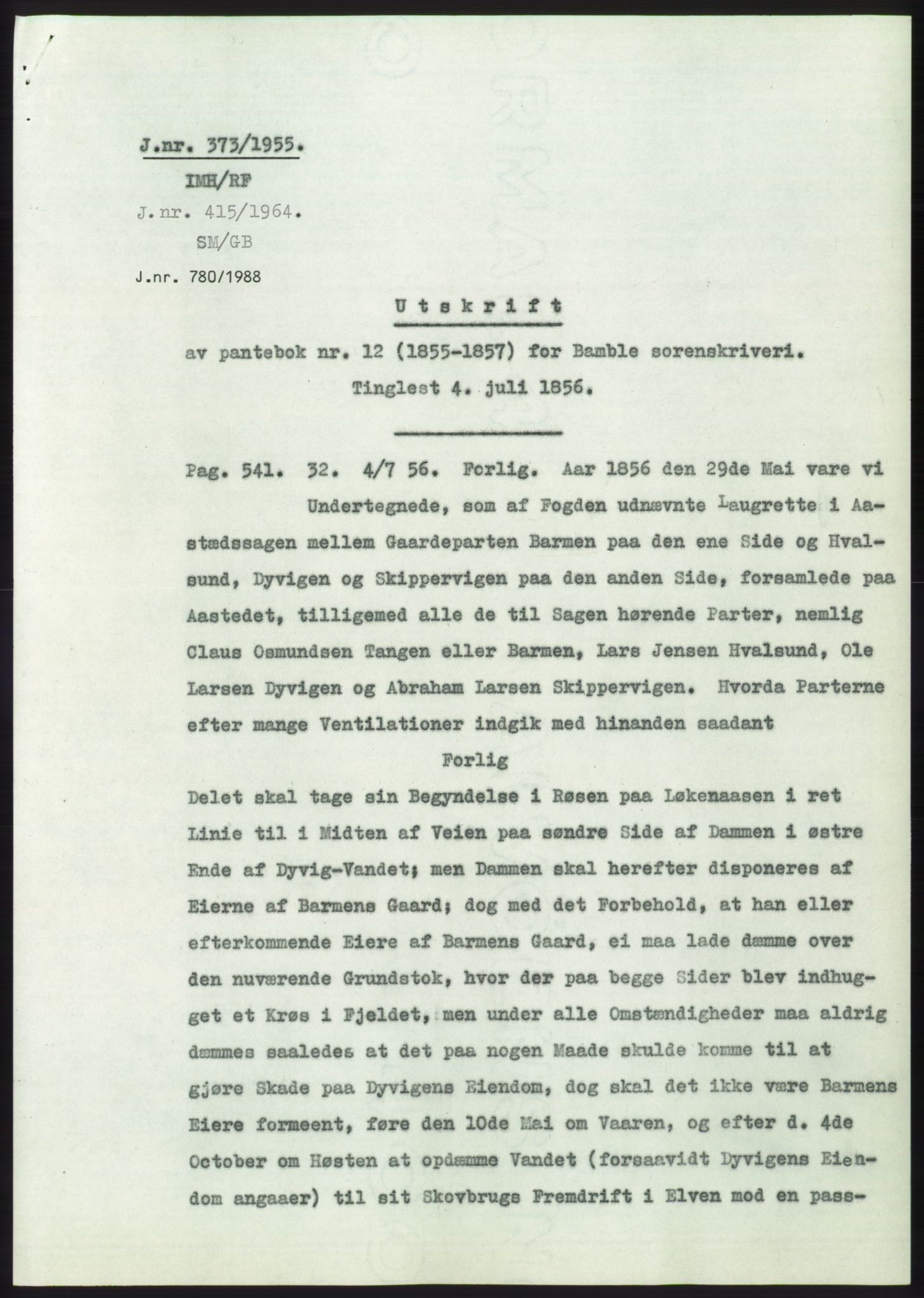 Statsarkivet i Kongsberg, SAKO/A-0001, 1955, p. 169