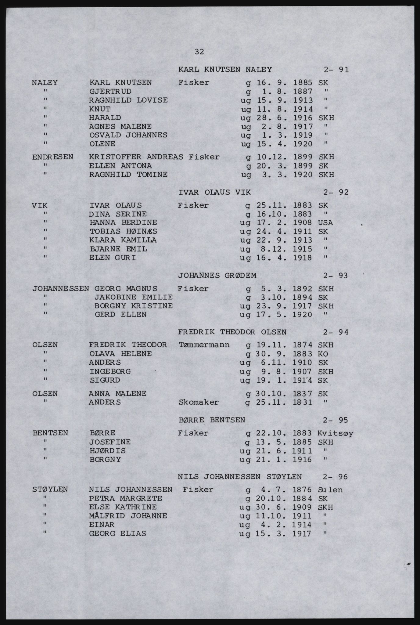 SAST, Copy of 1920 census for Karmøy, 1920, p. 44