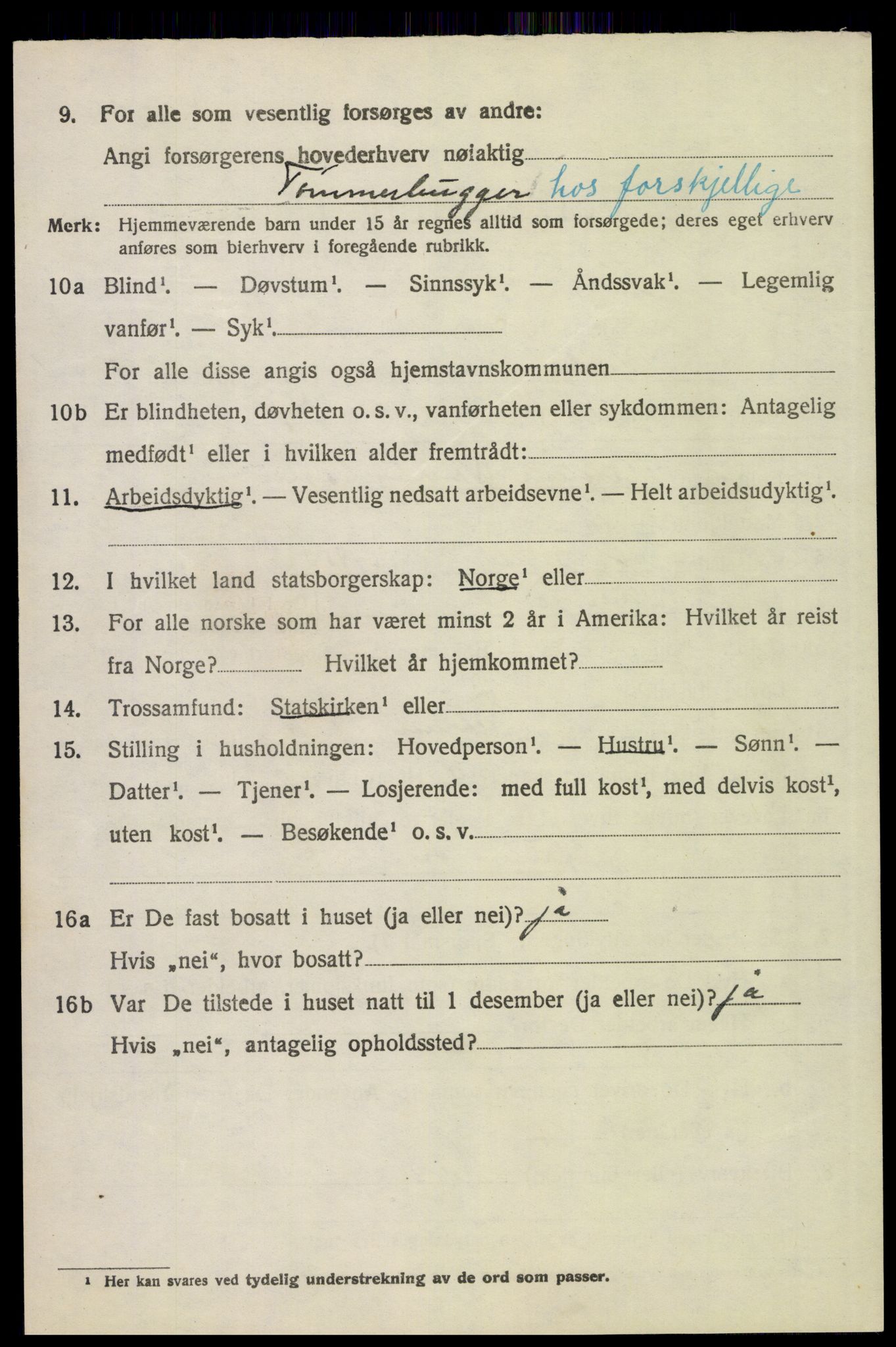 SAH, 1920 census for Våler (Hedmark), 1920, p. 6606