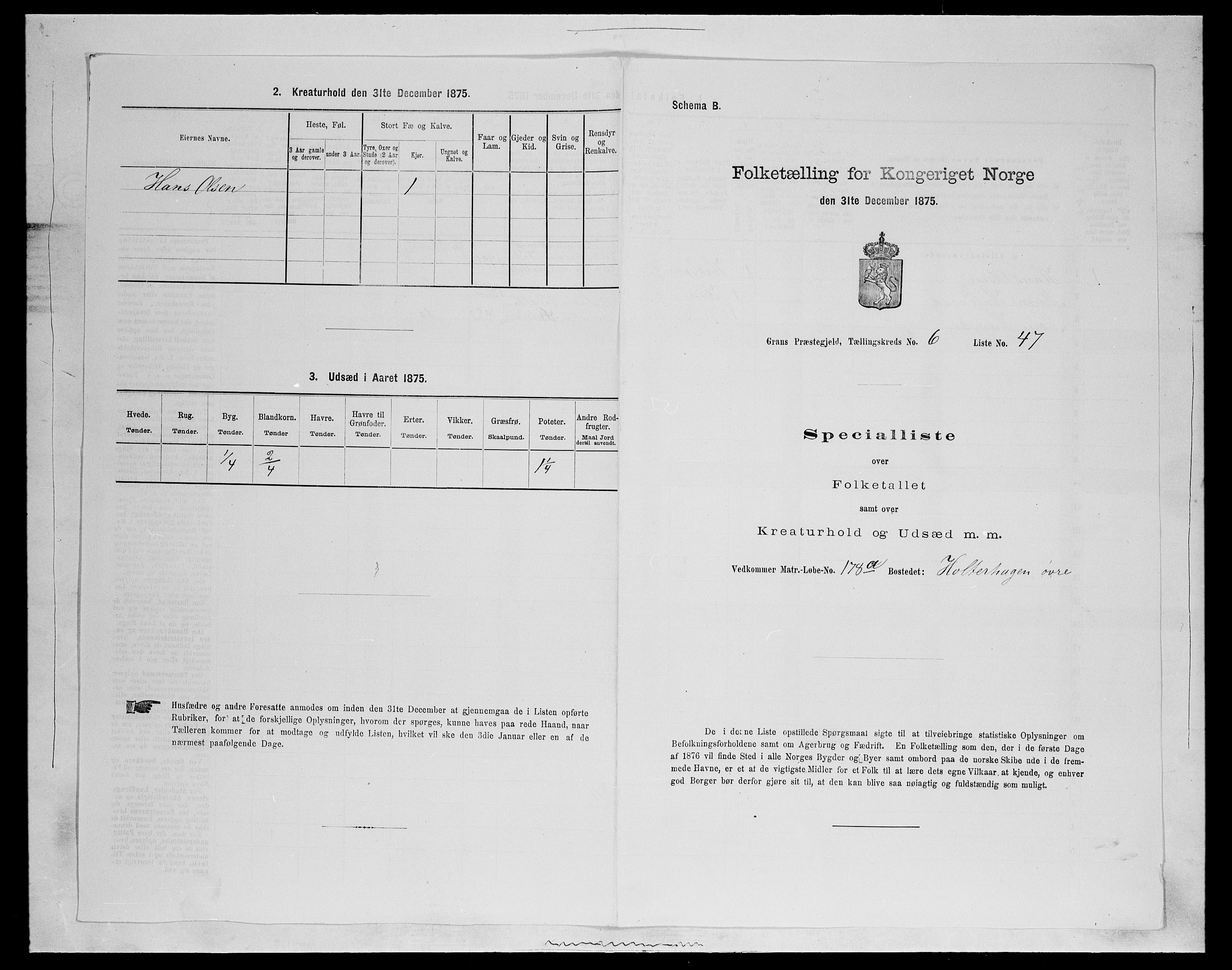 SAH, 1875 census for 0534P Gran, 1875, p. 1113