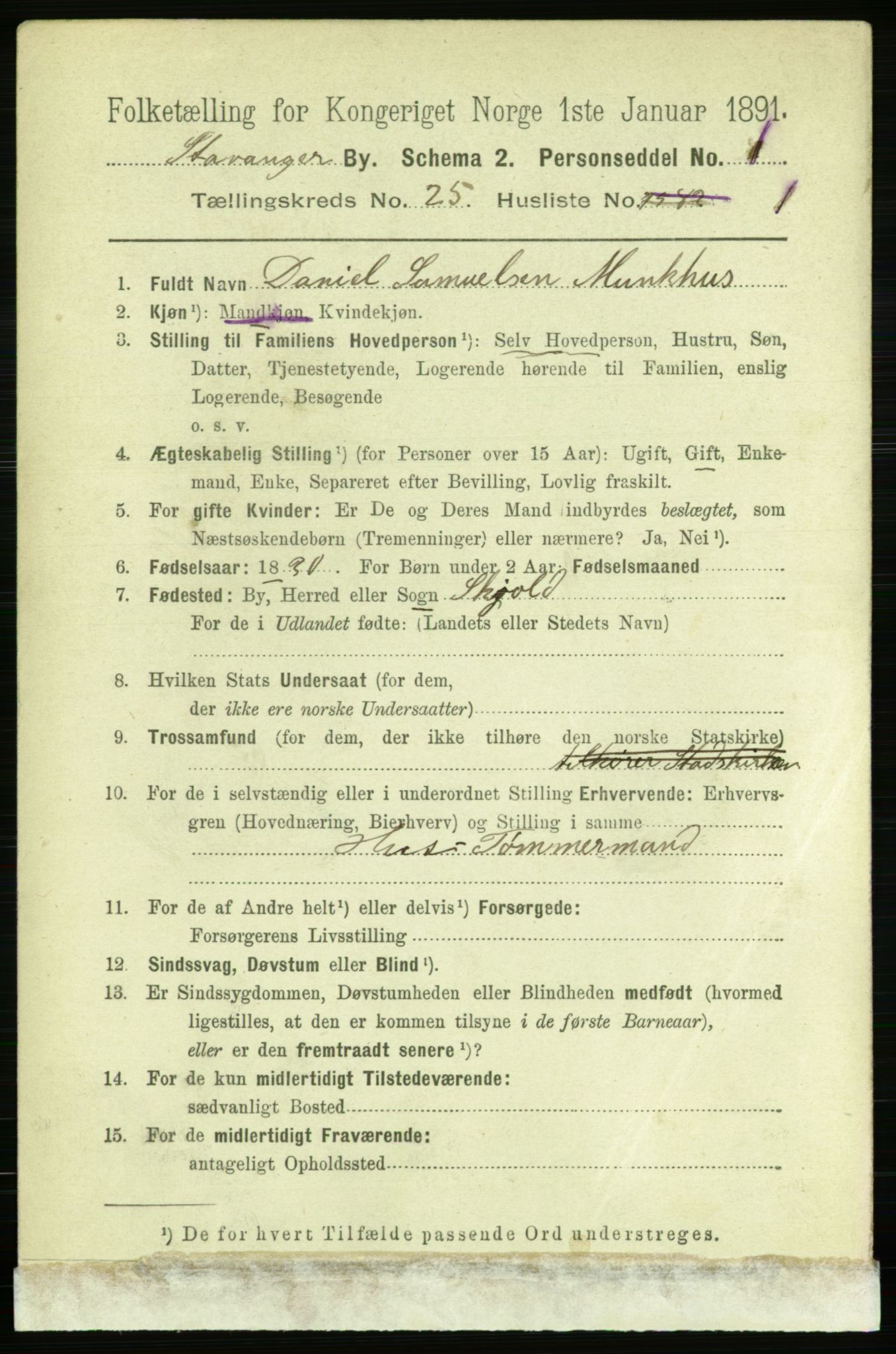 RA, 1891 census for 1103 Stavanger, 1891, p. 27743