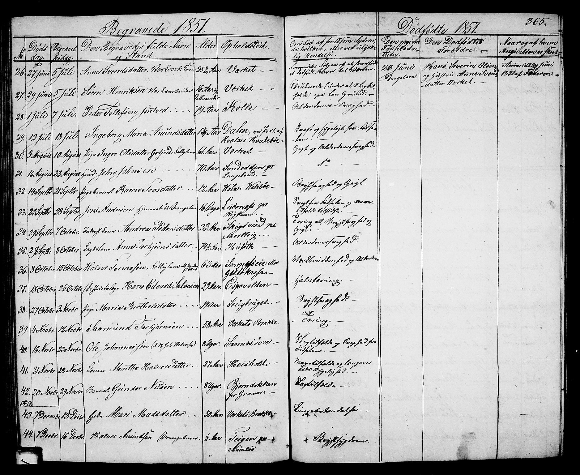Holla kirkebøker, SAKO/A-272/G/Ga/L0003: Parish register (copy) no. I 3, 1849-1866, p. 365