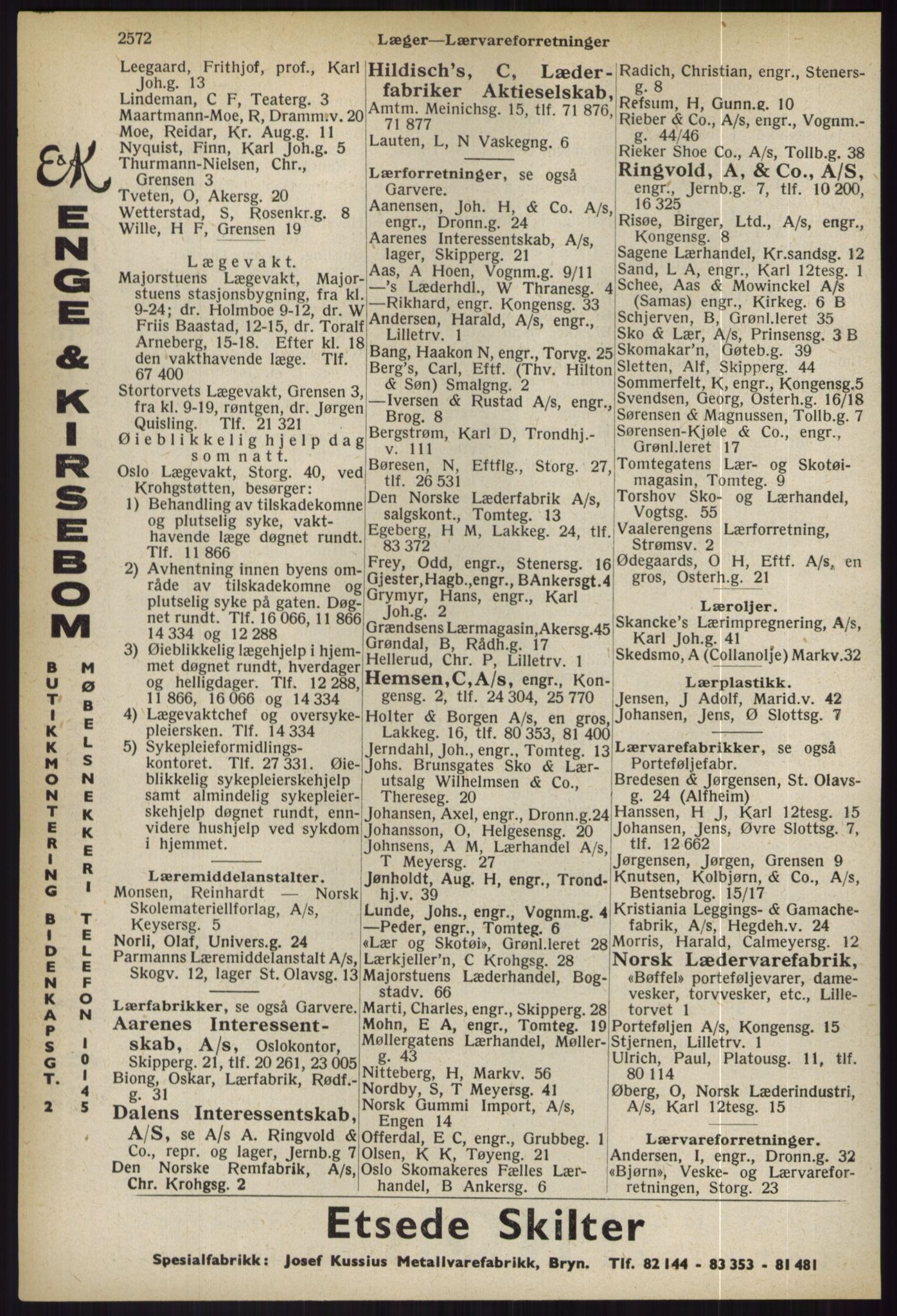 Kristiania/Oslo adressebok, PUBL/-, 1936, p. 2572