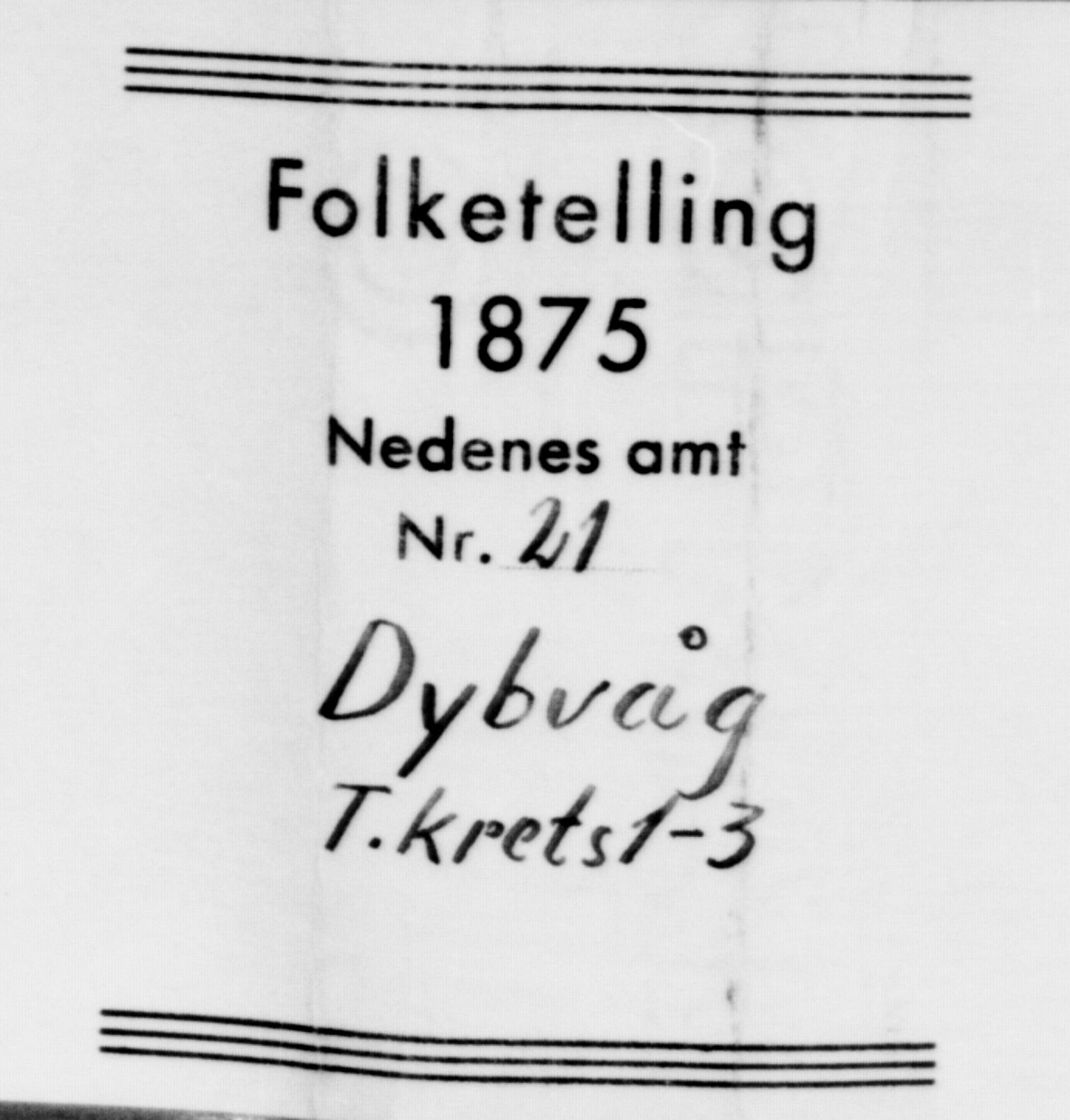 SAK, 1875 census for 0915P Dypvåg, 1875, p. 58