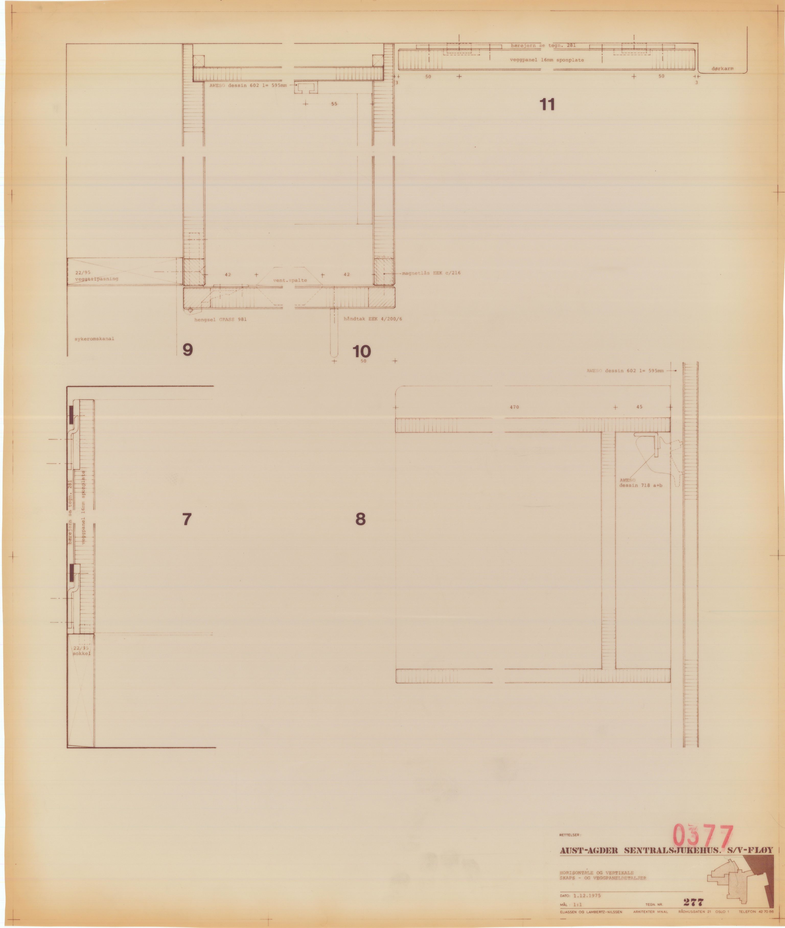 Eliassen og Lambertz-Nilssen Arkitekter, AAKS/PA-2983/T/T03/L0005: Tegningskogger 377, 1974-1978, p. 3