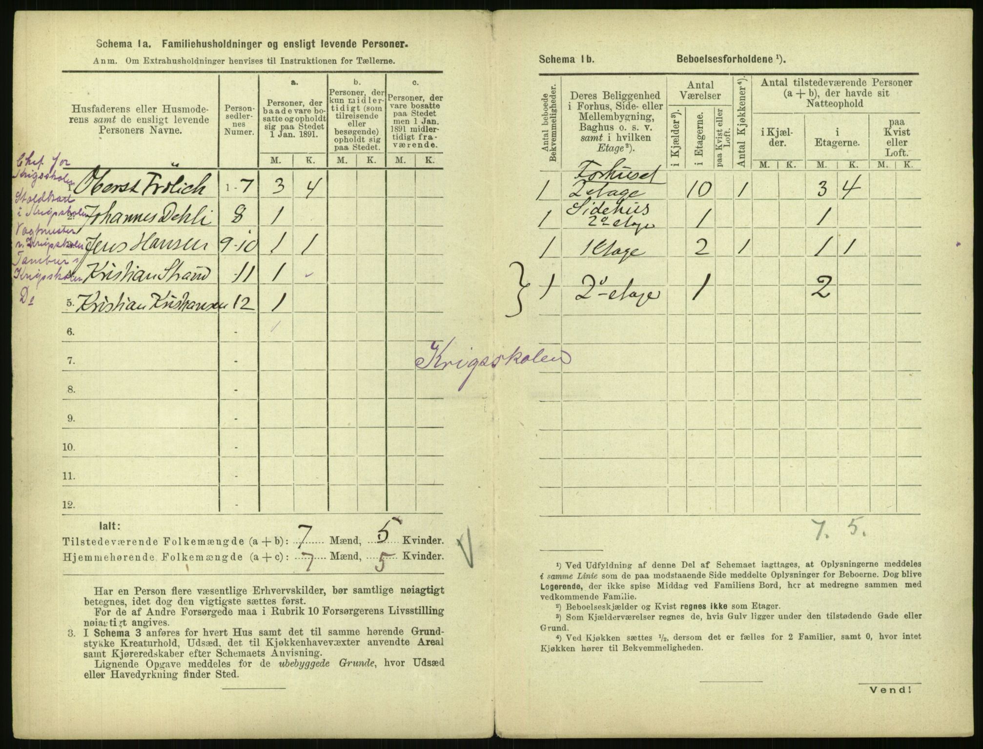 RA, 1891 census for 0301 Kristiania, 1891, p. 2527