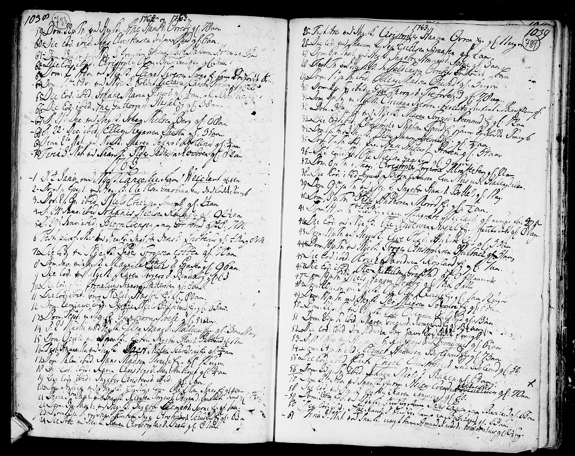 Modum kirkebøker, AV/SAKO-A-234/F/Fa/L0002: Parish register (official) no. 2, 1741-1782, p. 788-789