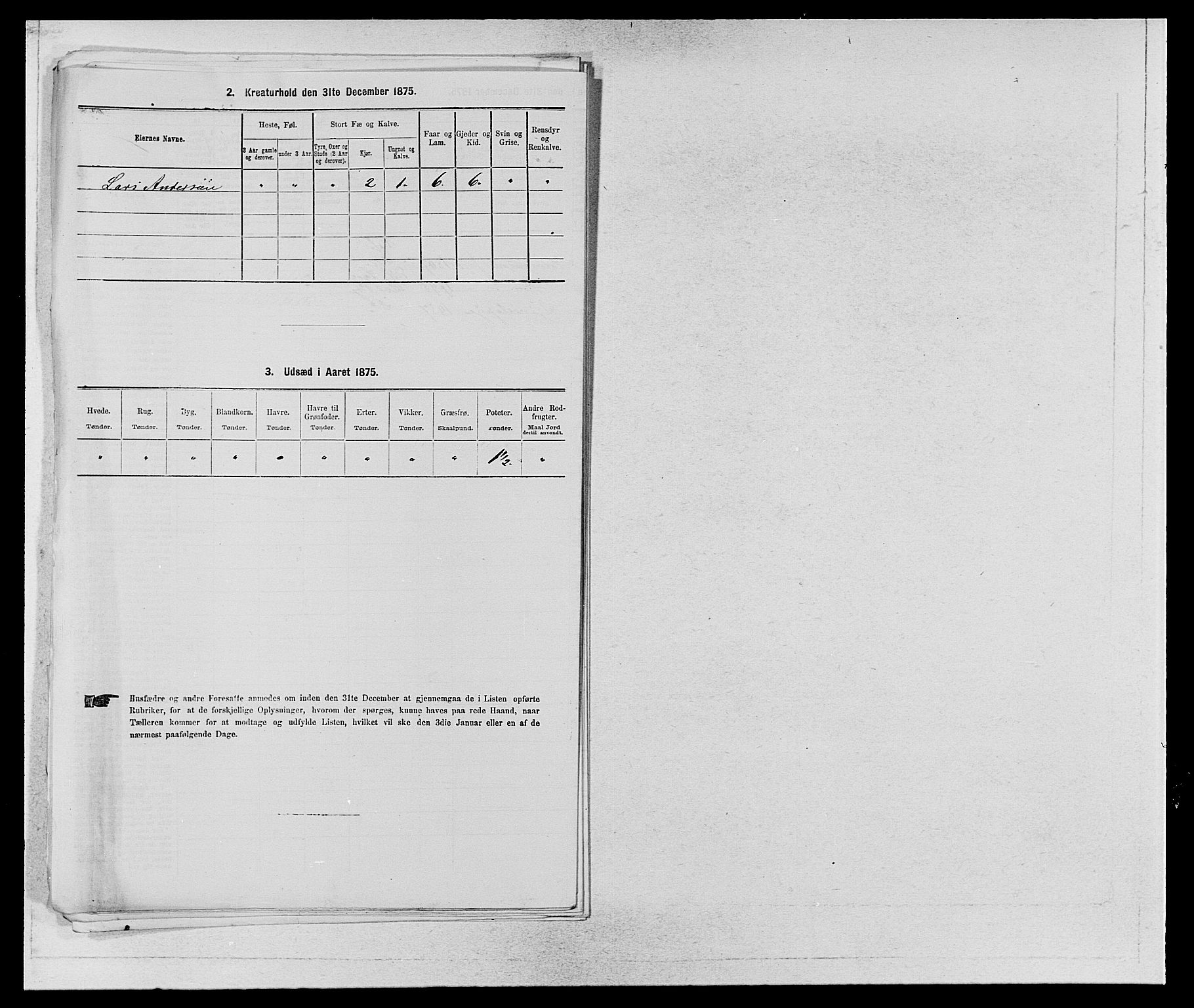 SAB, 1875 census for 1233P Ulvik, 1875, p. 1275