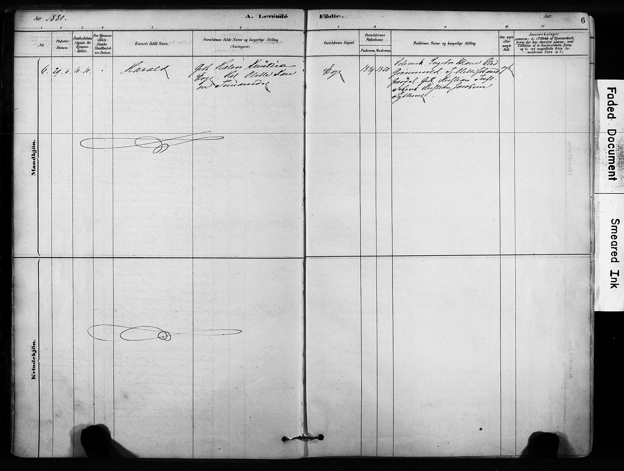 Sandsvær kirkebøker, AV/SAKO-A-244/F/Fc/L0001: Parish register (official) no. III 1, 1878-1923, p. 6