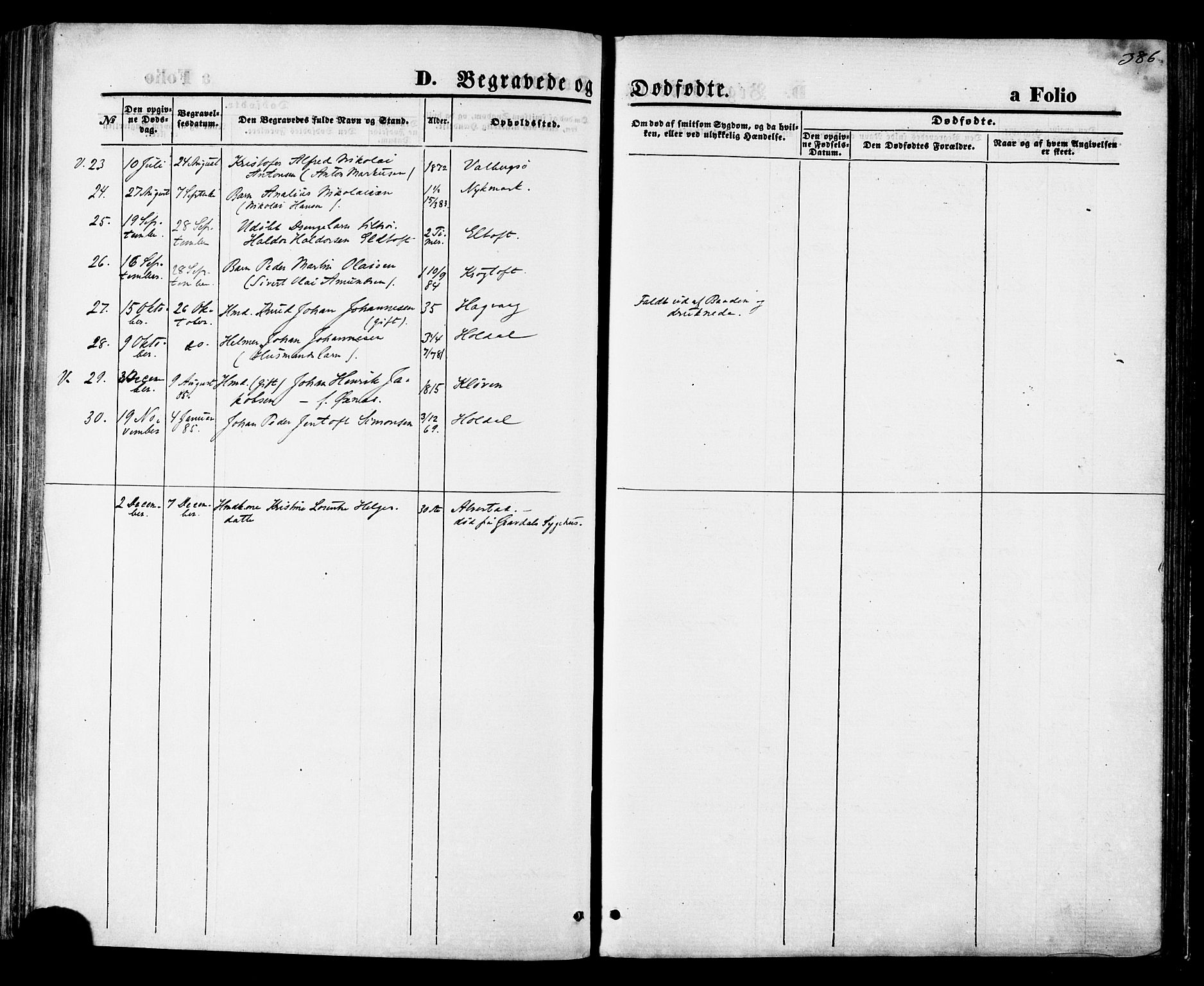 Ministerialprotokoller, klokkerbøker og fødselsregistre - Nordland, SAT/A-1459/880/L1132: Parish register (official) no. 880A06, 1869-1887, p. 386