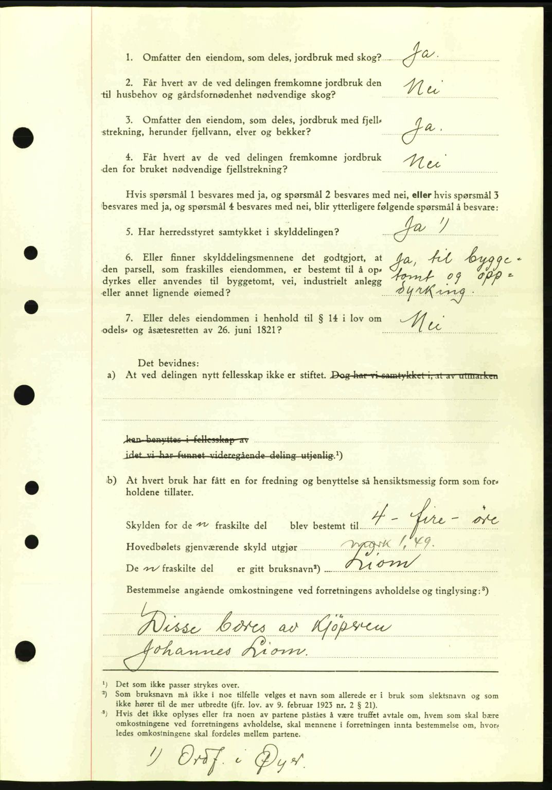 Sør-Gudbrandsdal tingrett, SAH/TING-004/H/Hb/Hbd/L0009: Mortgage book no. A9, 1941-1941, Diary no: : 1907/1941