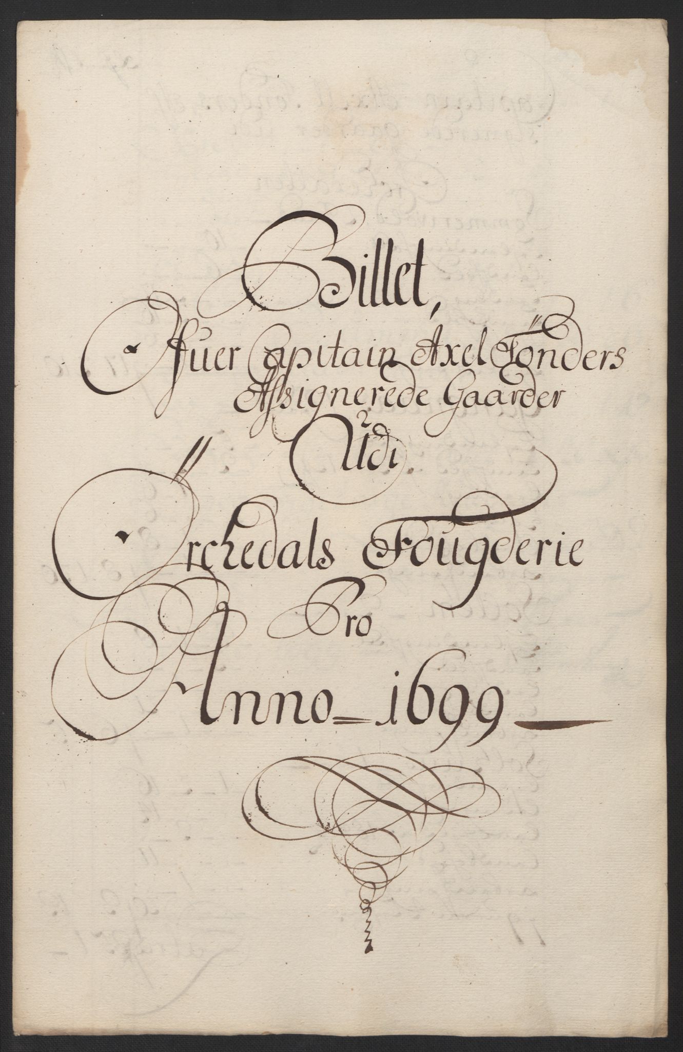 Rentekammeret inntil 1814, Reviderte regnskaper, Fogderegnskap, RA/EA-4092/R60/L3949: Fogderegnskap Orkdal og Gauldal, 1699, p. 184