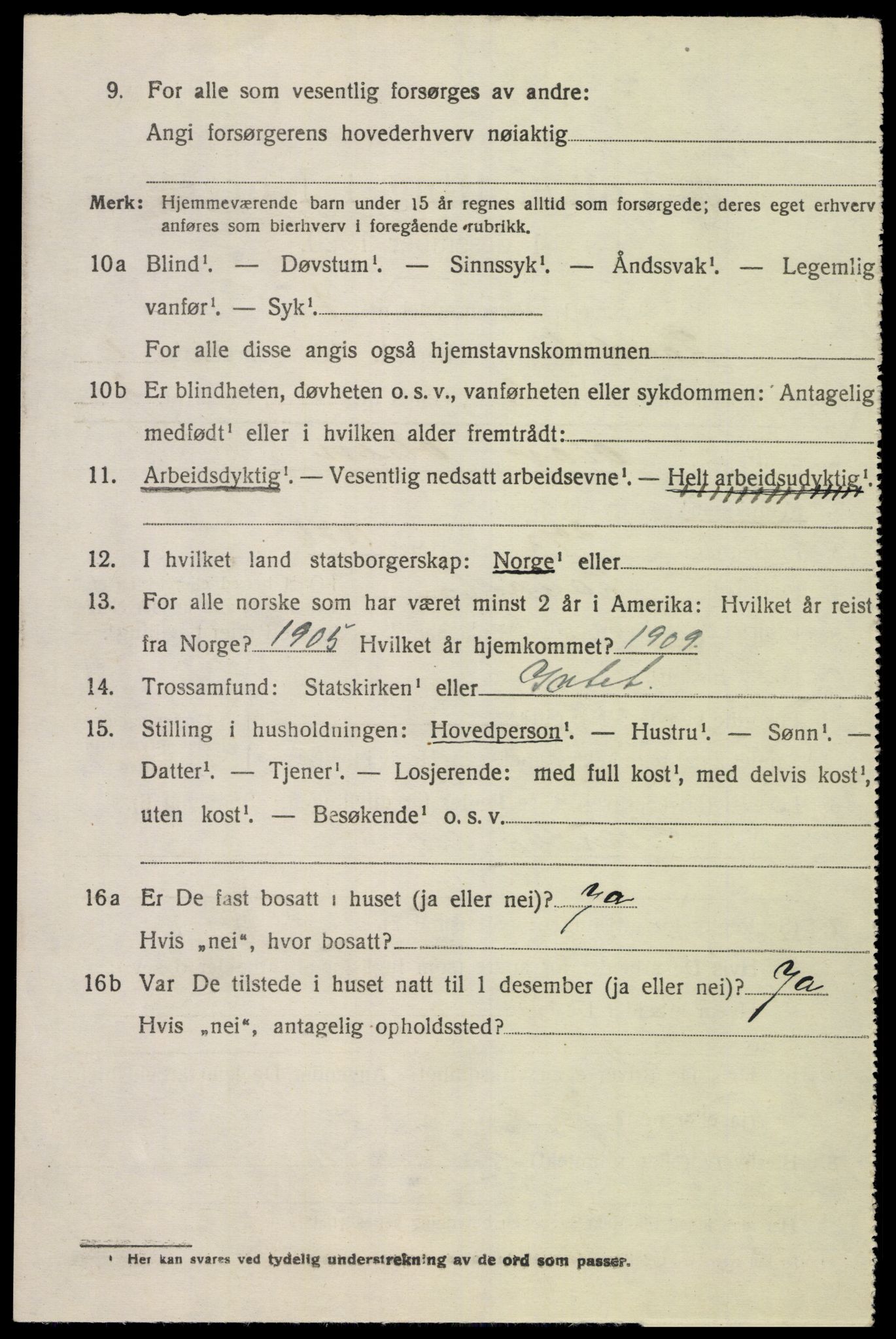 SAK, 1920 census for Laudal, 1920, p. 399