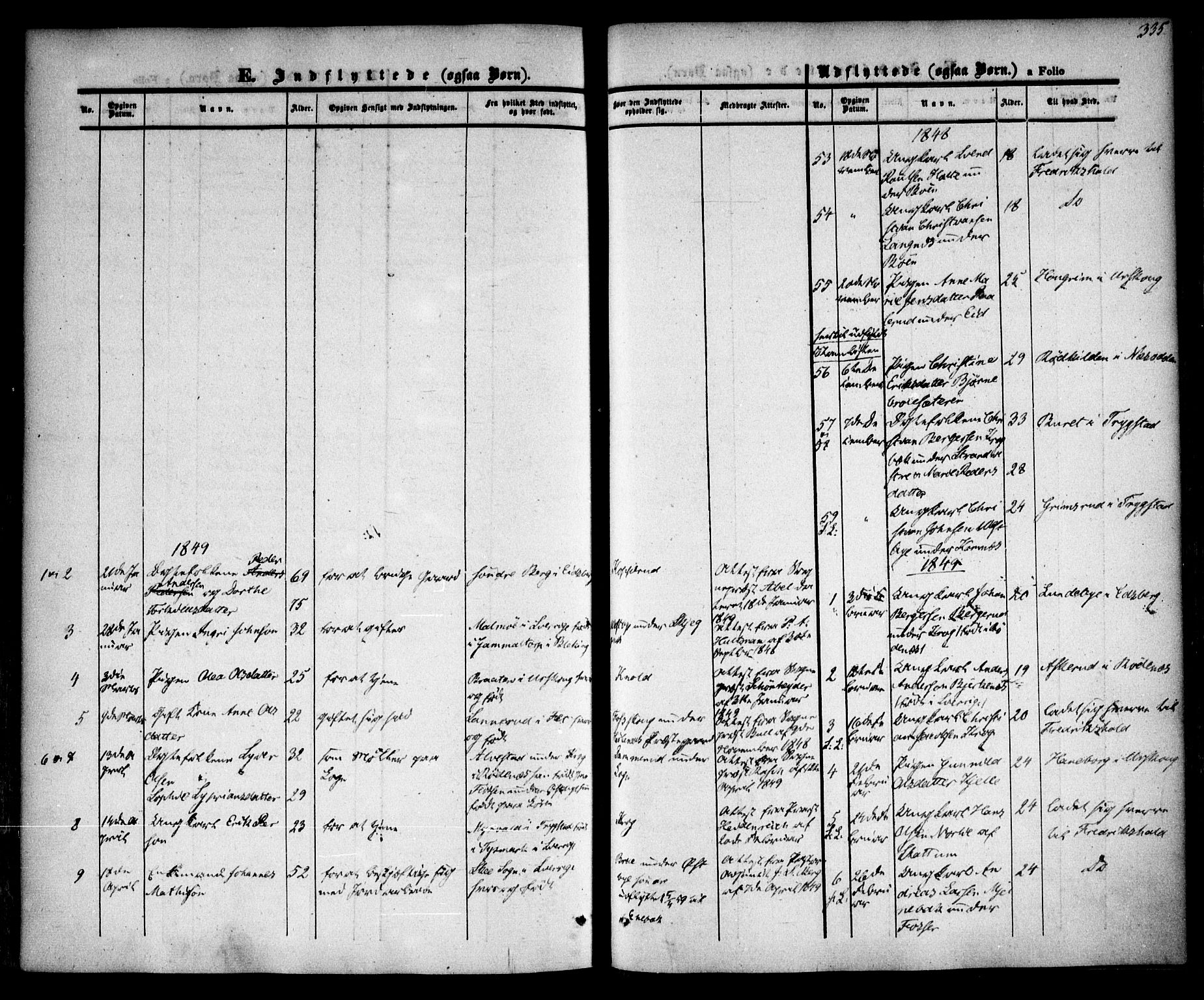 Høland prestekontor Kirkebøker, AV/SAO-A-10346a/F/Fa/L0009: Parish register (official) no. I 9, 1846-1853, p. 335