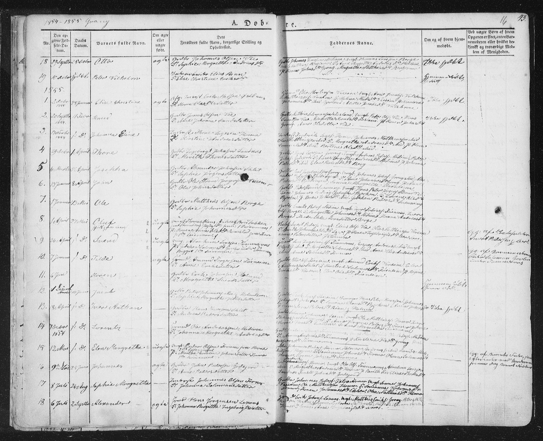 Ministerialprotokoller, klokkerbøker og fødselsregistre - Nord-Trøndelag, SAT/A-1458/758/L0513: Parish register (official) no. 758A02 /1, 1839-1868, p. 16