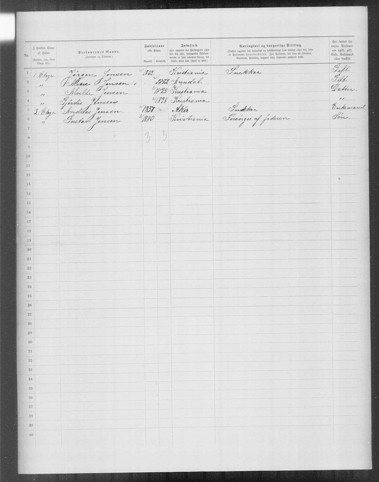 OBA, Municipal Census 1899 for Kristiania, 1899, p. 12943