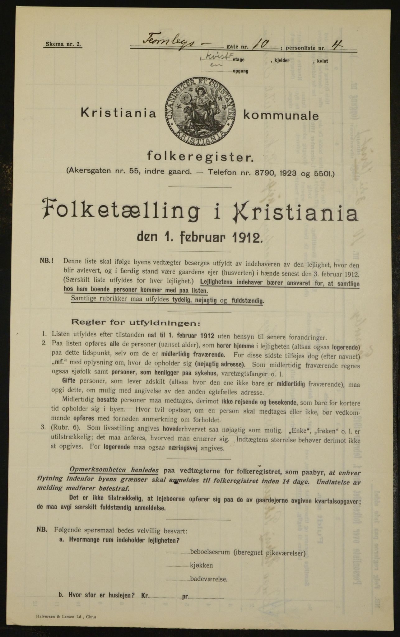 OBA, Municipal Census 1912 for Kristiania, 1912, p. 23956