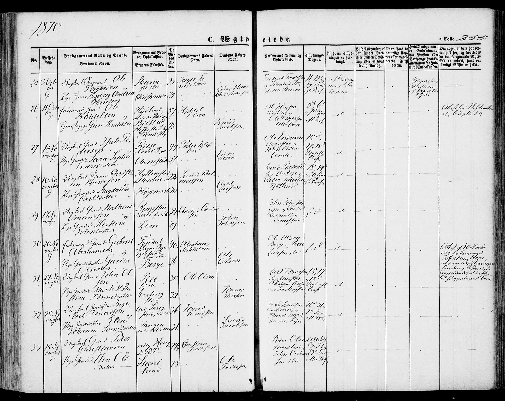Lye sokneprestkontor, SAST/A-101794/001/30BA/L0007: Parish register (official) no. A 6, 1856-1871, p. 255