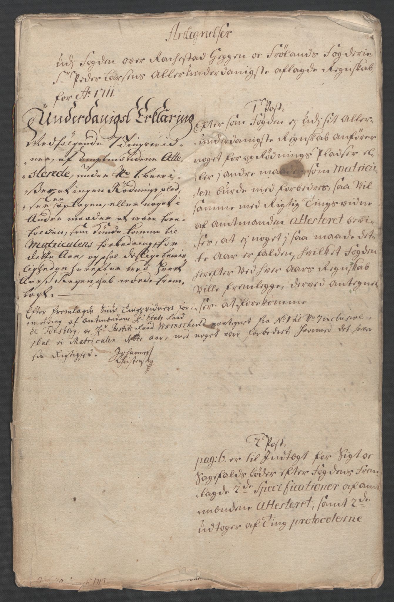 Rentekammeret inntil 1814, Reviderte regnskaper, Fogderegnskap, RA/EA-4092/R07/L0303: Fogderegnskap Rakkestad, Heggen og Frøland, 1711, p. 386
