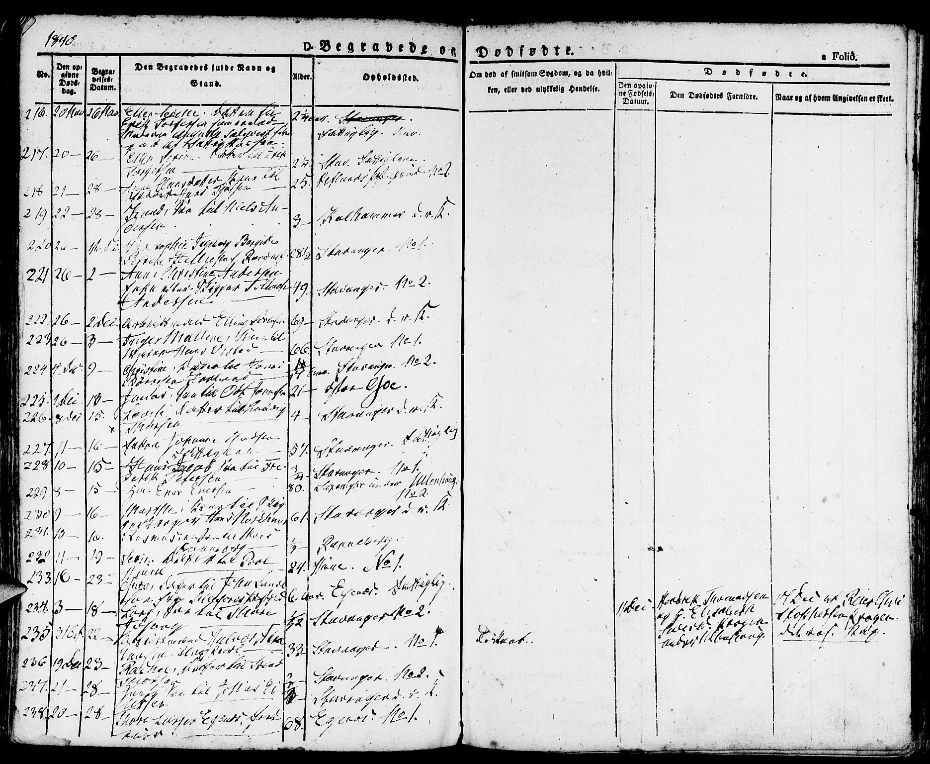 Domkirken sokneprestkontor, AV/SAST-A-101812/001/30/30BA/L0011: Parish register (official) no. A 11, 1832-1856