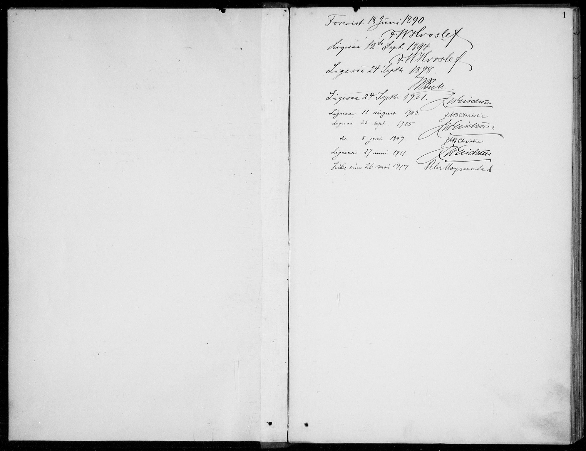 Voss sokneprestembete, AV/SAB-A-79001/H/Haa: Parish register (official) no. C  1, 1887-1915, p. 1