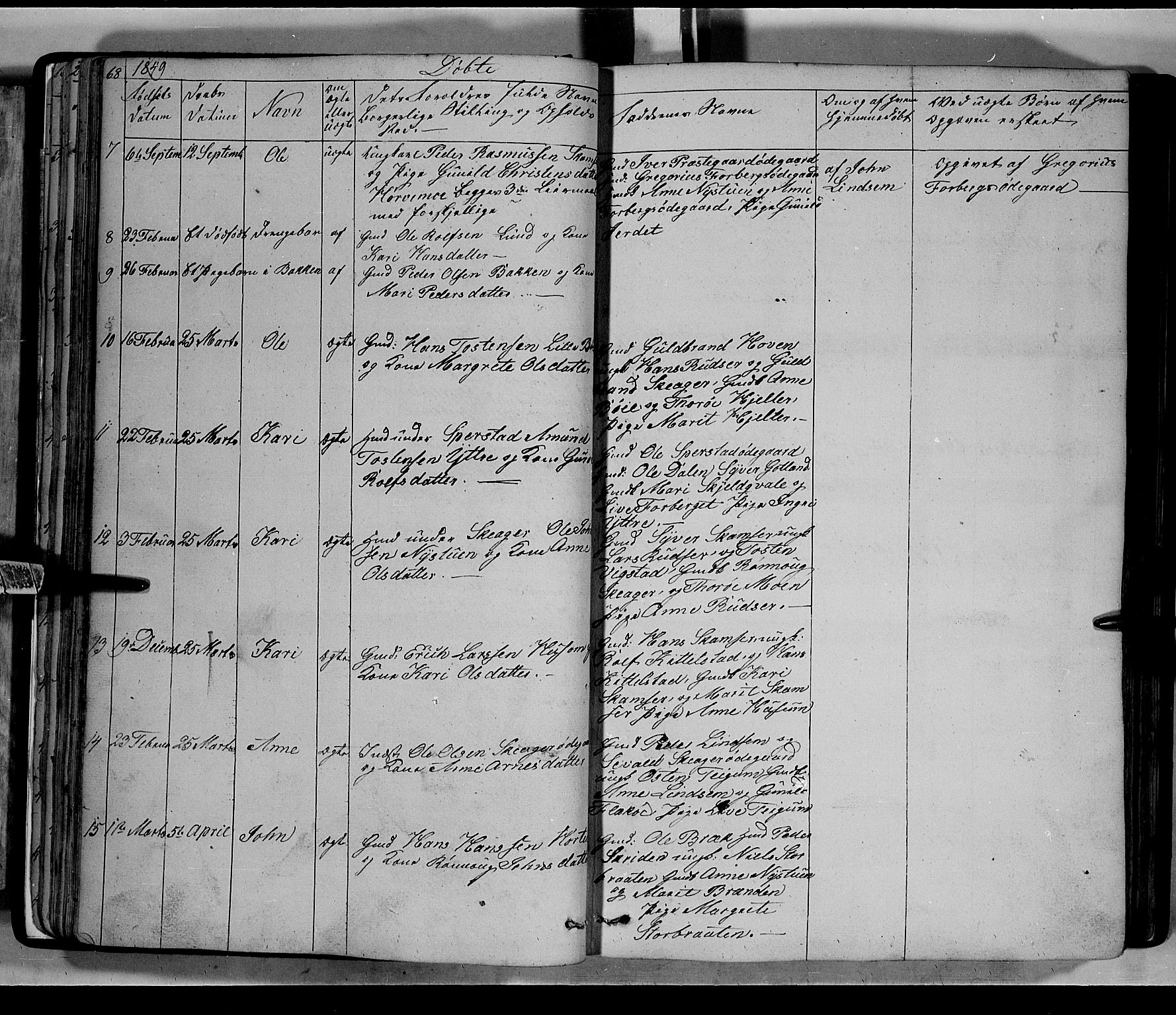 Lom prestekontor, AV/SAH-PREST-070/L/L0004: Parish register (copy) no. 4, 1845-1864, p. 68-69
