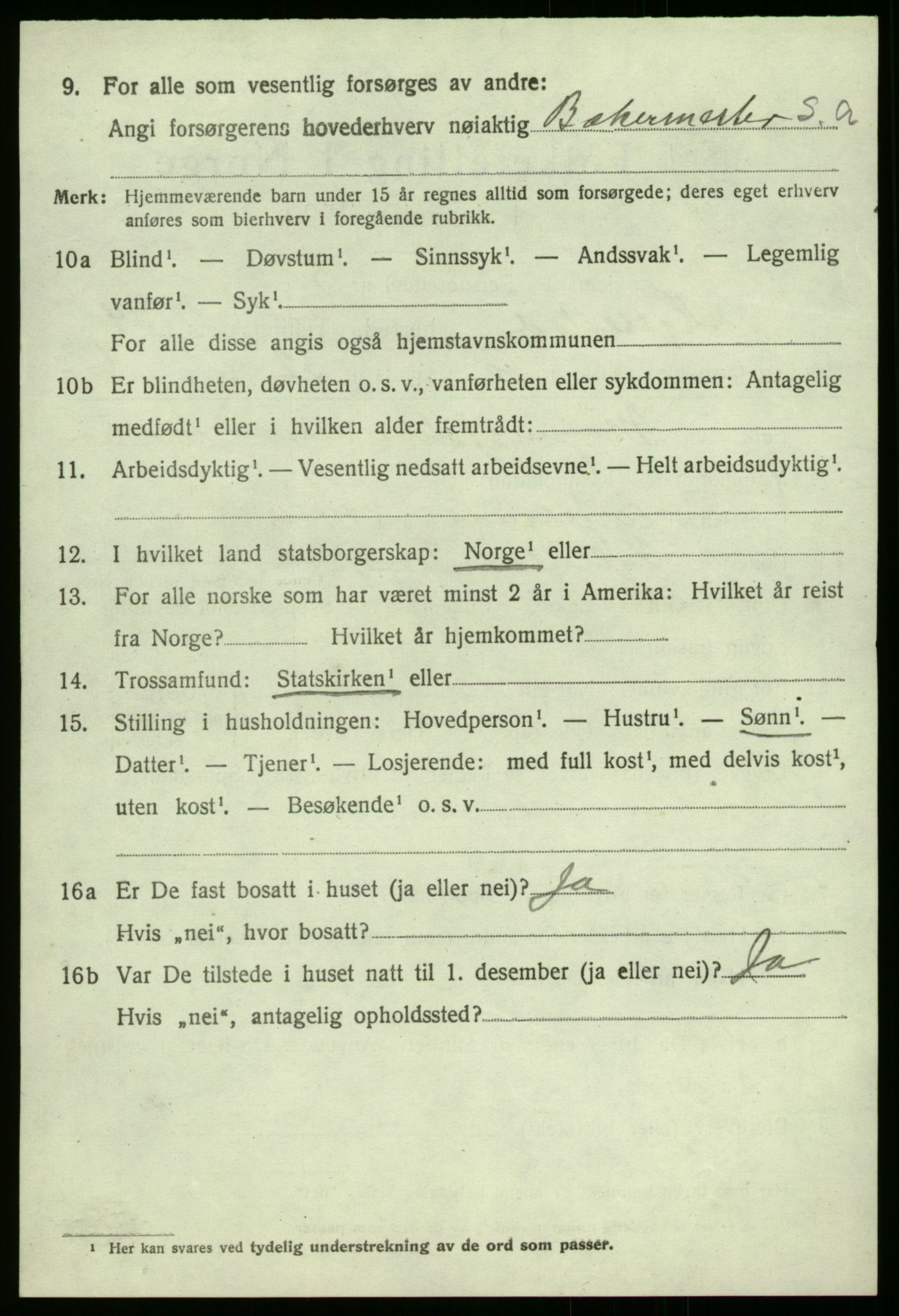 SAB, 1920 census for Hyllestad, 1920, p. 2355