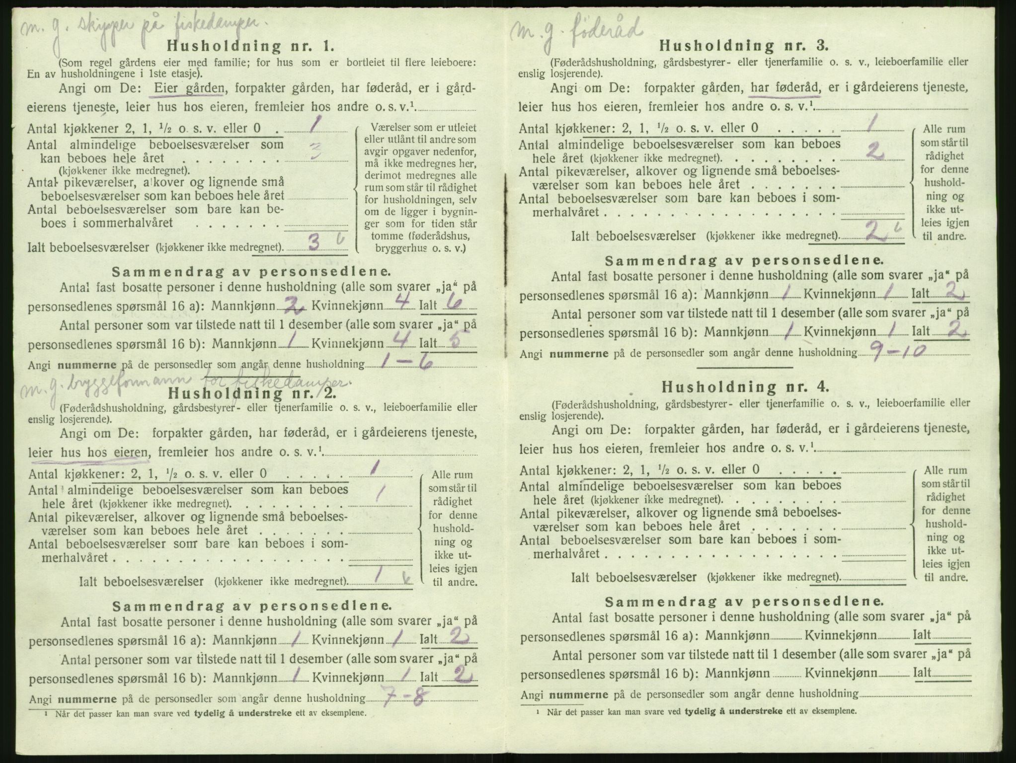 SAT, 1920 census for Hareid, 1920, p. 152