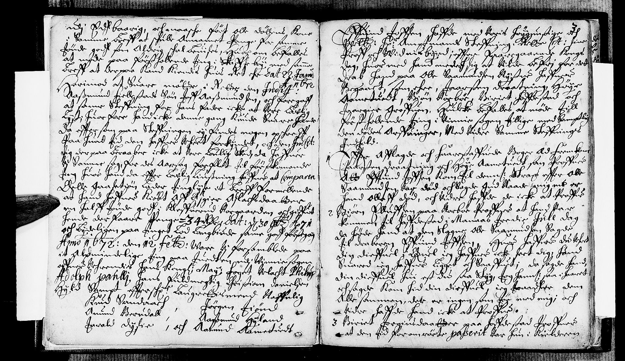Vest-Telemark sorenskriveri, AV/SAKO-A-134/F/Fa/L0006: Tingbok, 1672, p. 3