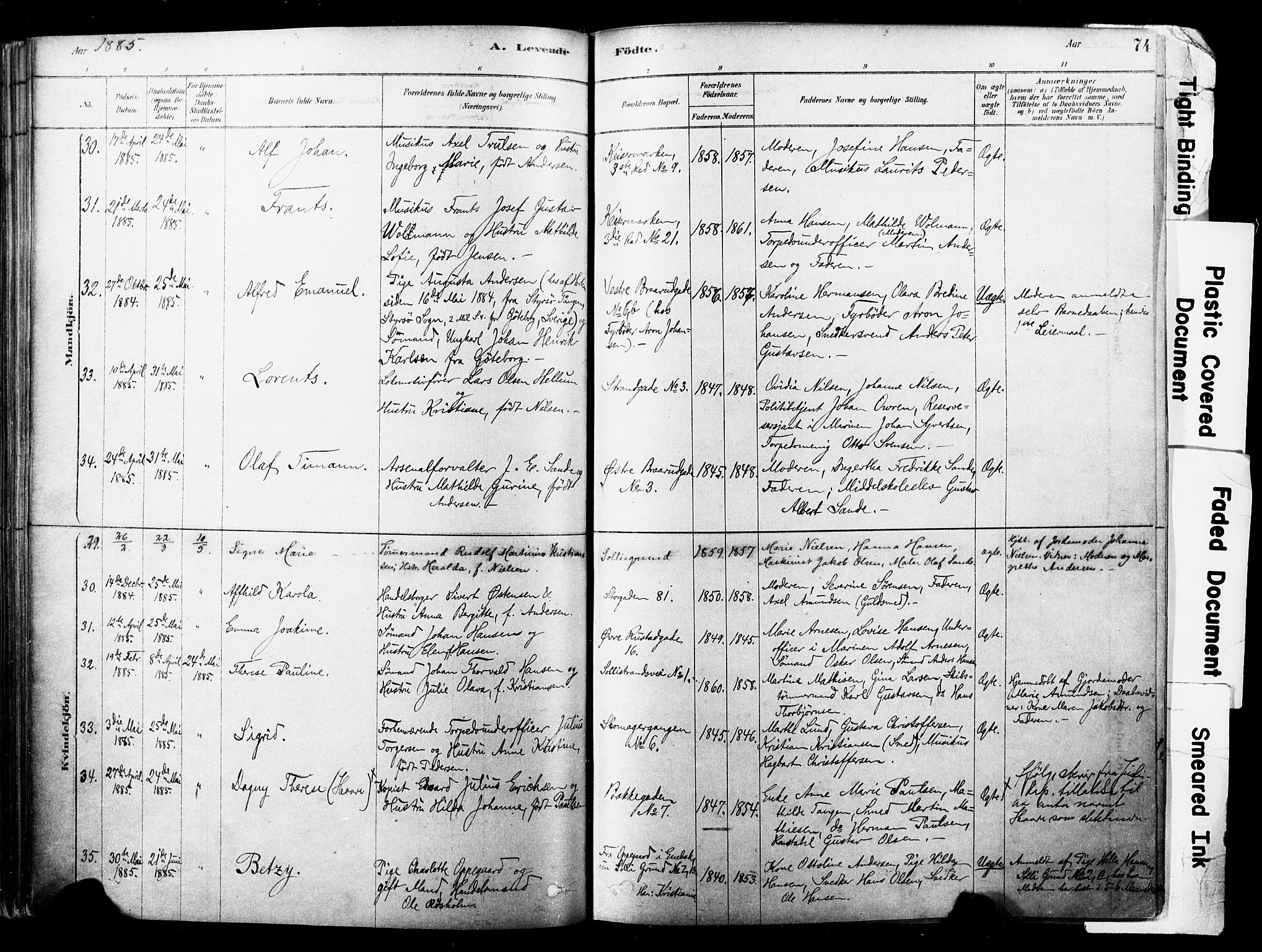 Horten kirkebøker, AV/SAKO-A-348/F/Fa/L0003: Parish register (official) no. 3, 1878-1887, p. 74