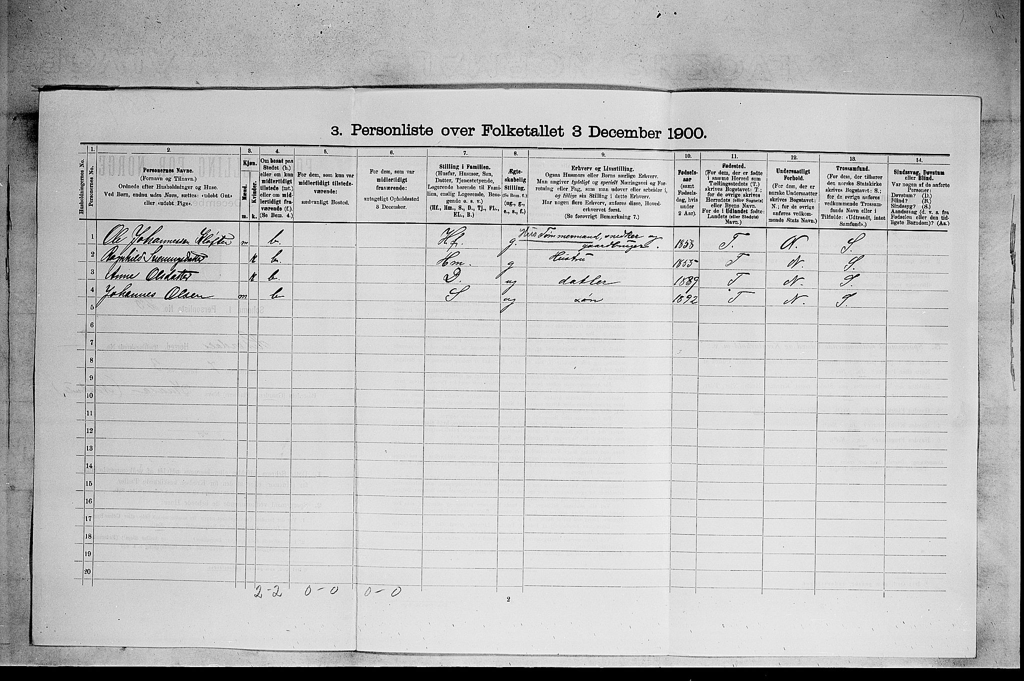 SAKO, 1900 census for Heddal, 1900, p. 199