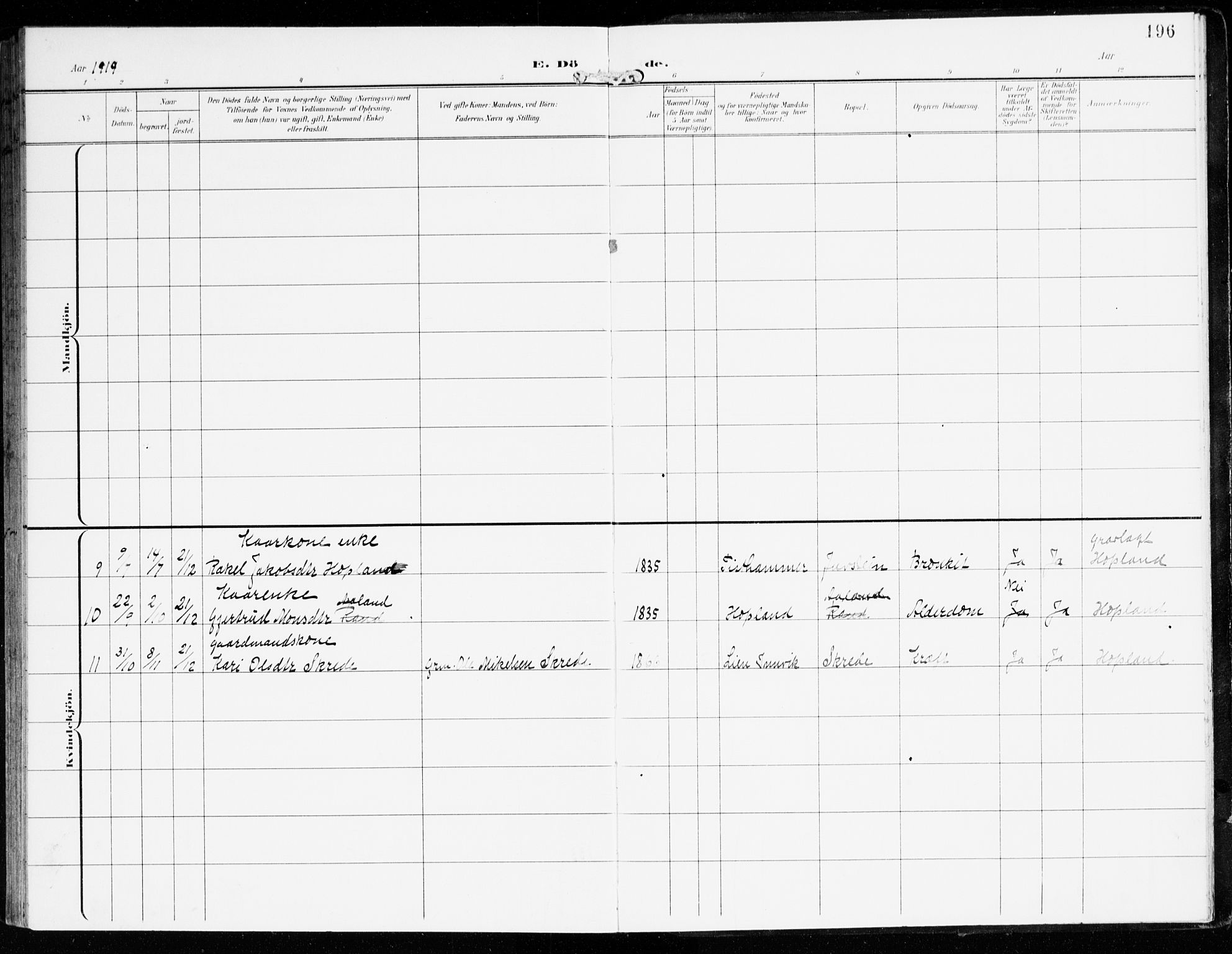 Innvik sokneprestembete, AV/SAB-A-80501: Parish register (official) no. D 2, 1900-1921, p. 196