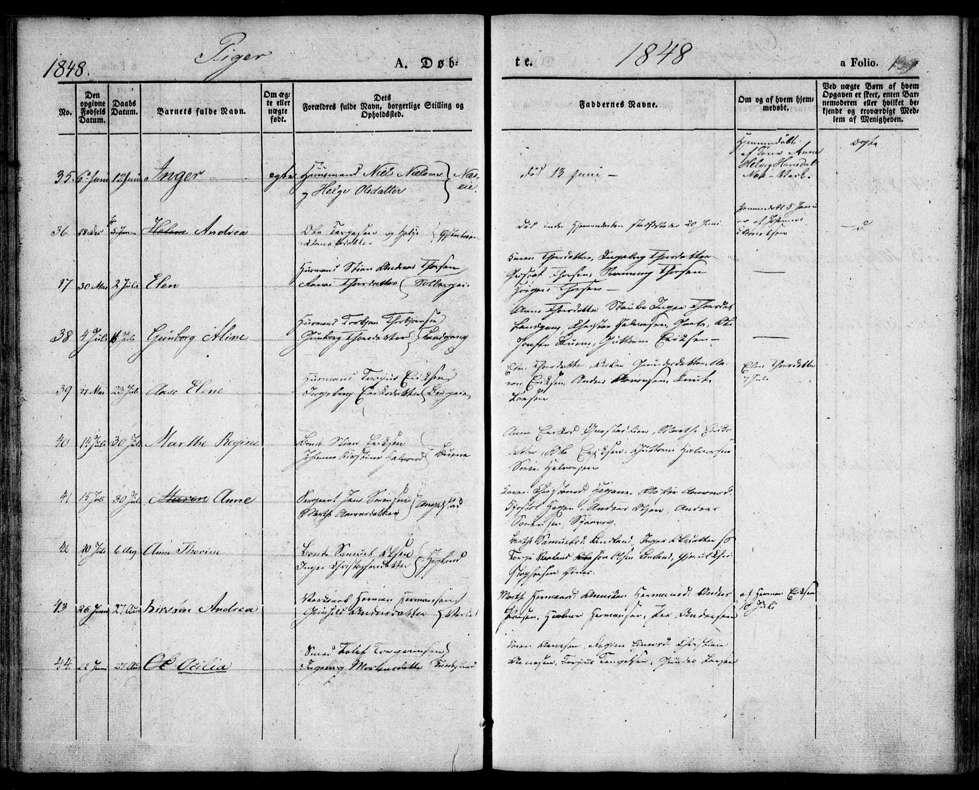 Holt sokneprestkontor, SAK/1111-0021/F/Fa/L0007: Parish register (official) no. A 7, 1836-1848, p. 139
