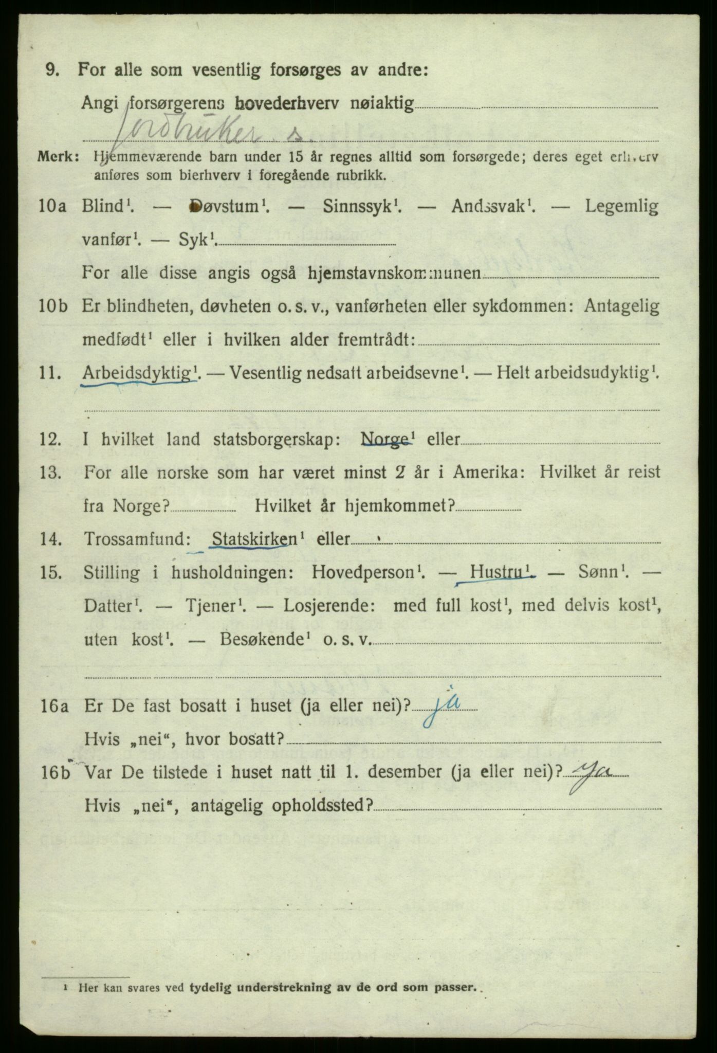 SAB, 1920 census for Kyrkjebø, 1920, p. 1002