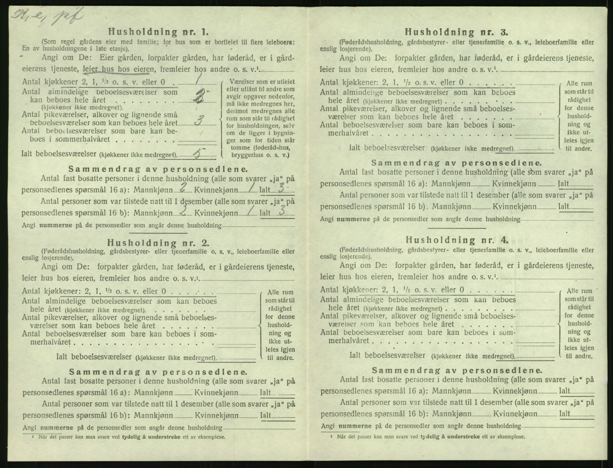 SAK, 1920 census for Øyestad, 1920, p. 1561