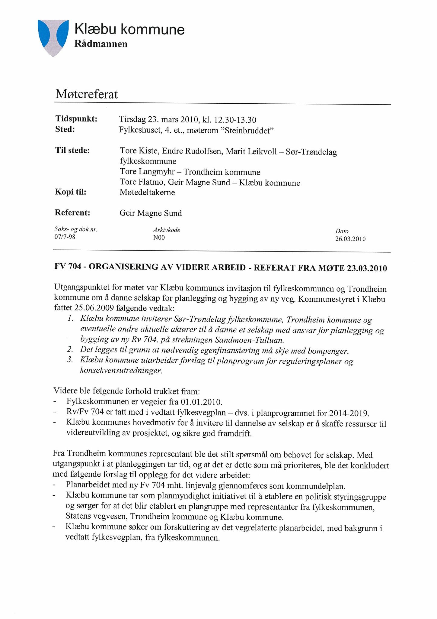 Klæbu Kommune, TRKO/KK/02-FS/L003: Formannsskapet - Møtedokumenter, 2010, p. 652