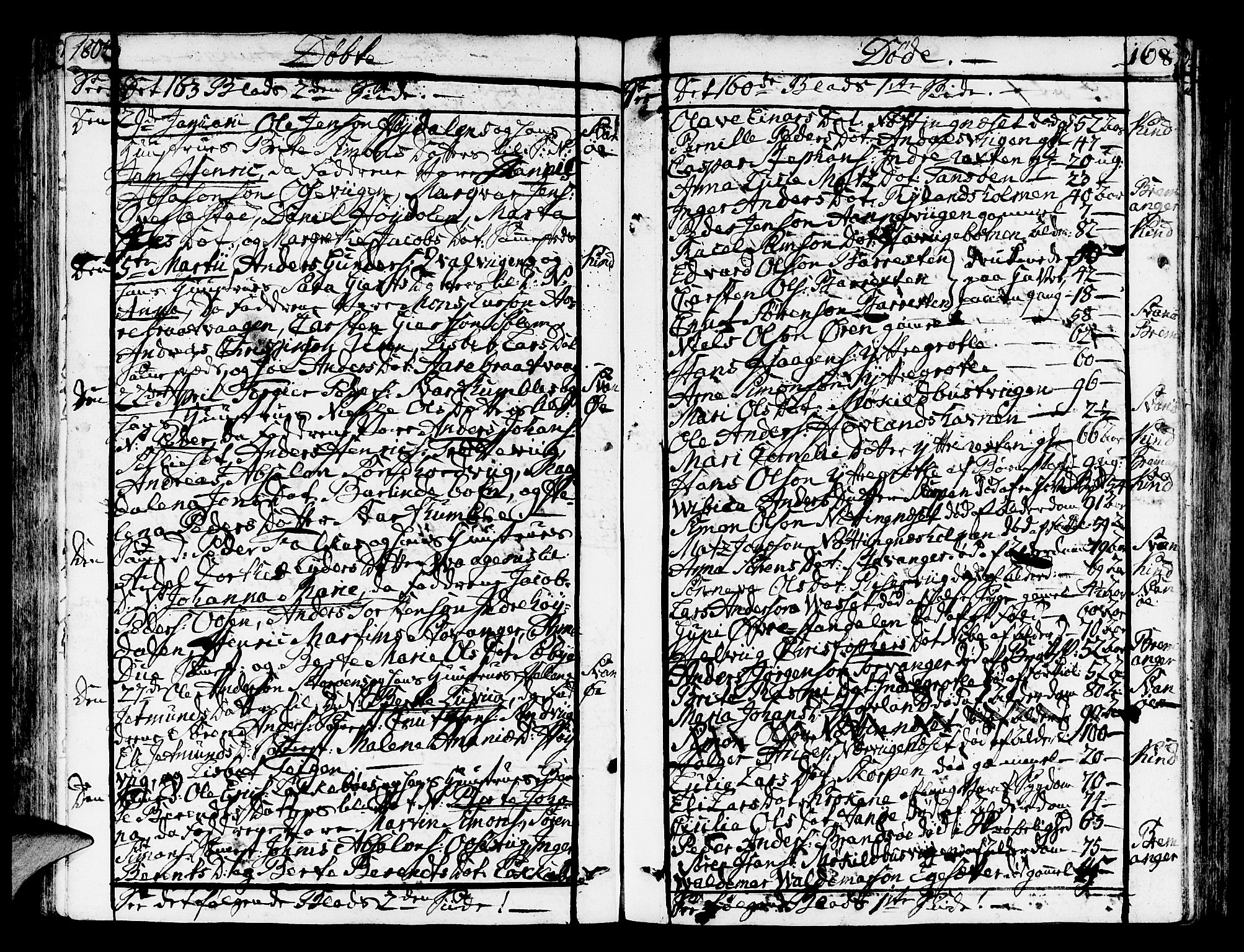 Kinn sokneprestembete, AV/SAB-A-80801/H/Haa/Haaa/L0003: Parish register (official) no. A 3, 1785-1821, p. 168