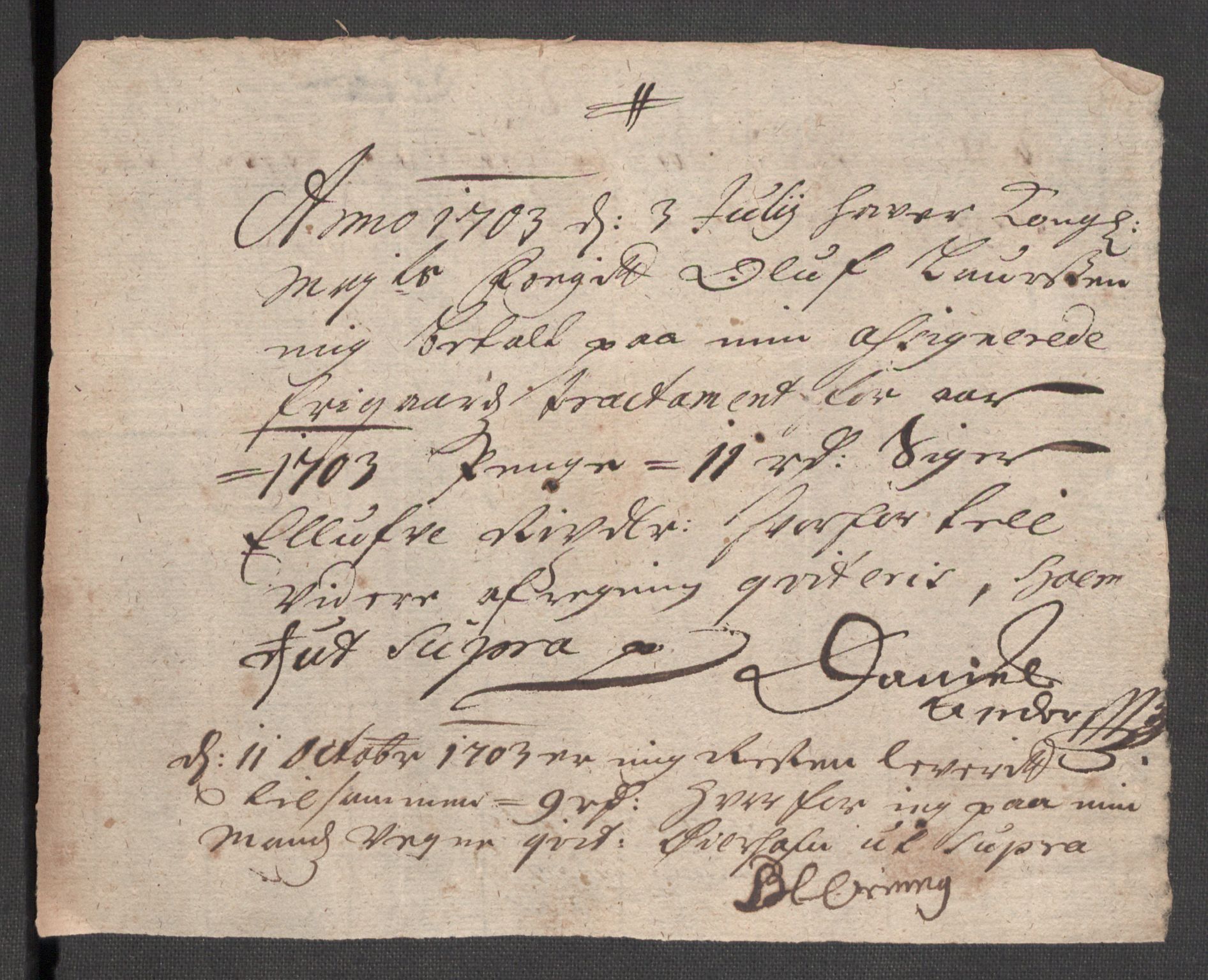 Rentekammeret inntil 1814, Reviderte regnskaper, Fogderegnskap, AV/RA-EA-4092/R48/L2981: Fogderegnskap Sunnhordland og Hardanger, 1703, p. 204