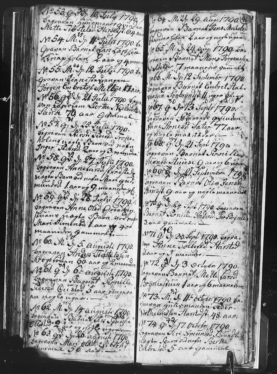 Romedal prestekontor, SAH/PREST-004/L/L0001: Parish register (copy) no. 1, 1785-1794, p. 96