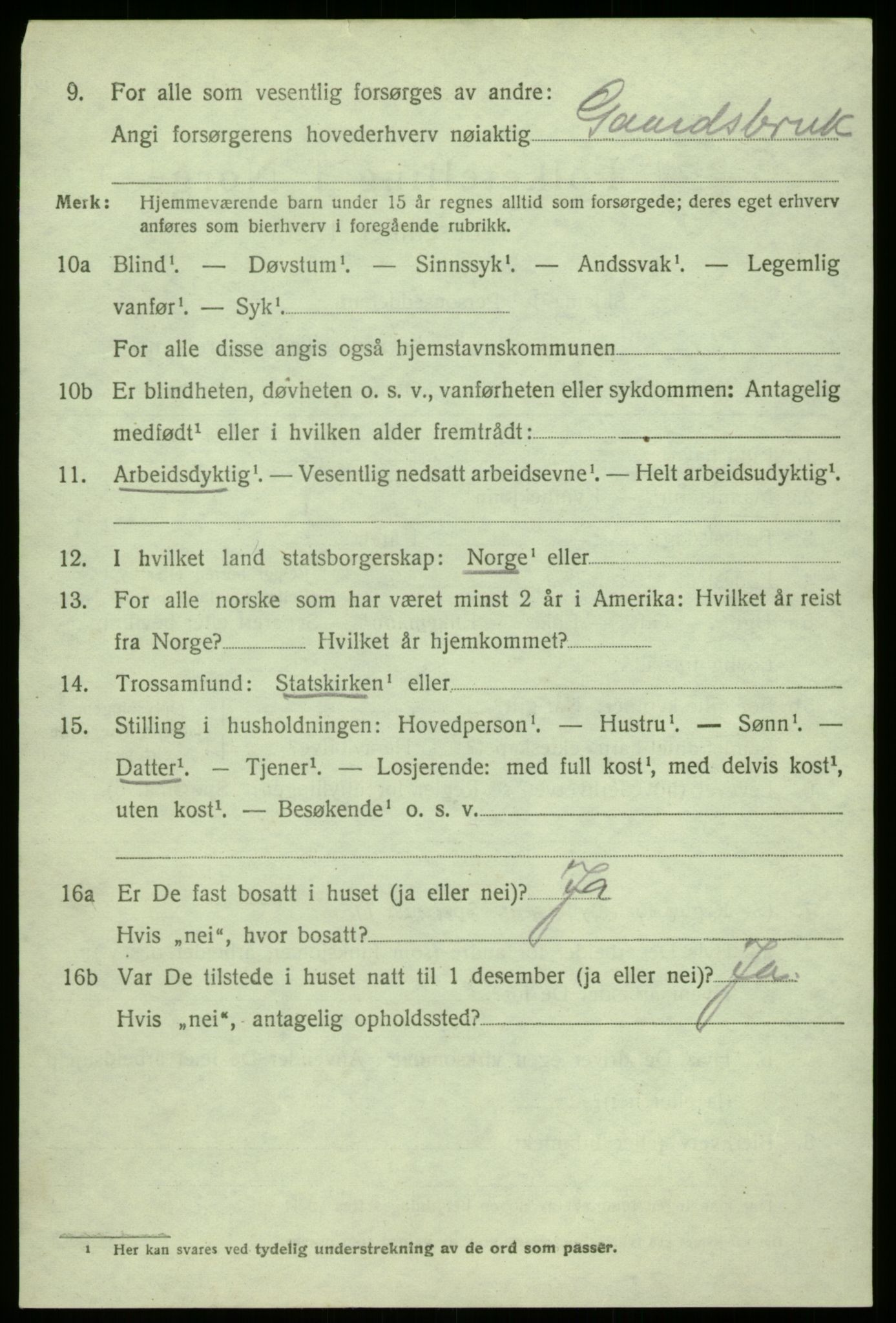 SAB, 1920 census for Masfjorden, 1920, p. 4454