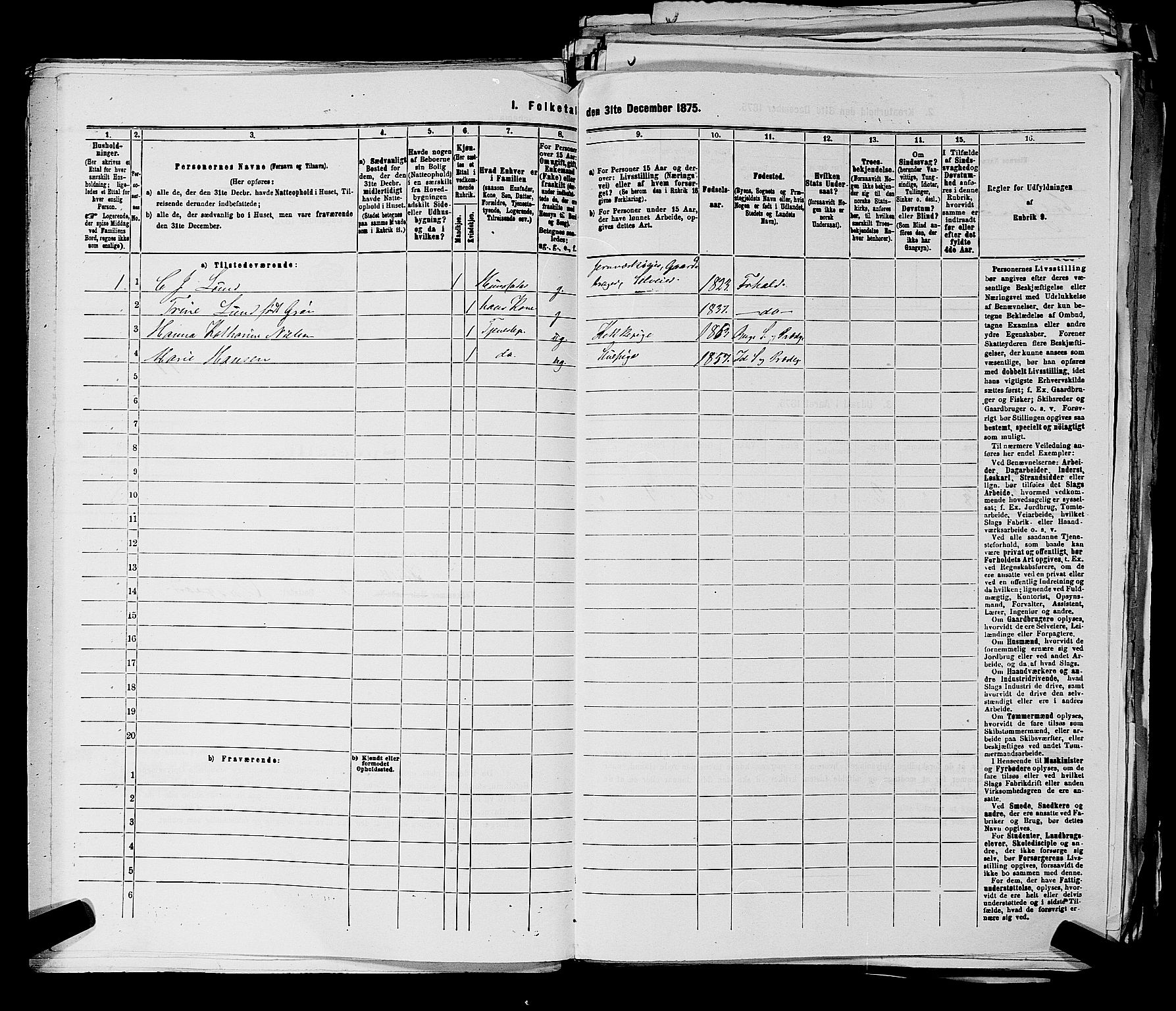 RA, 1875 census for 0116P Berg, 1875, p. 515