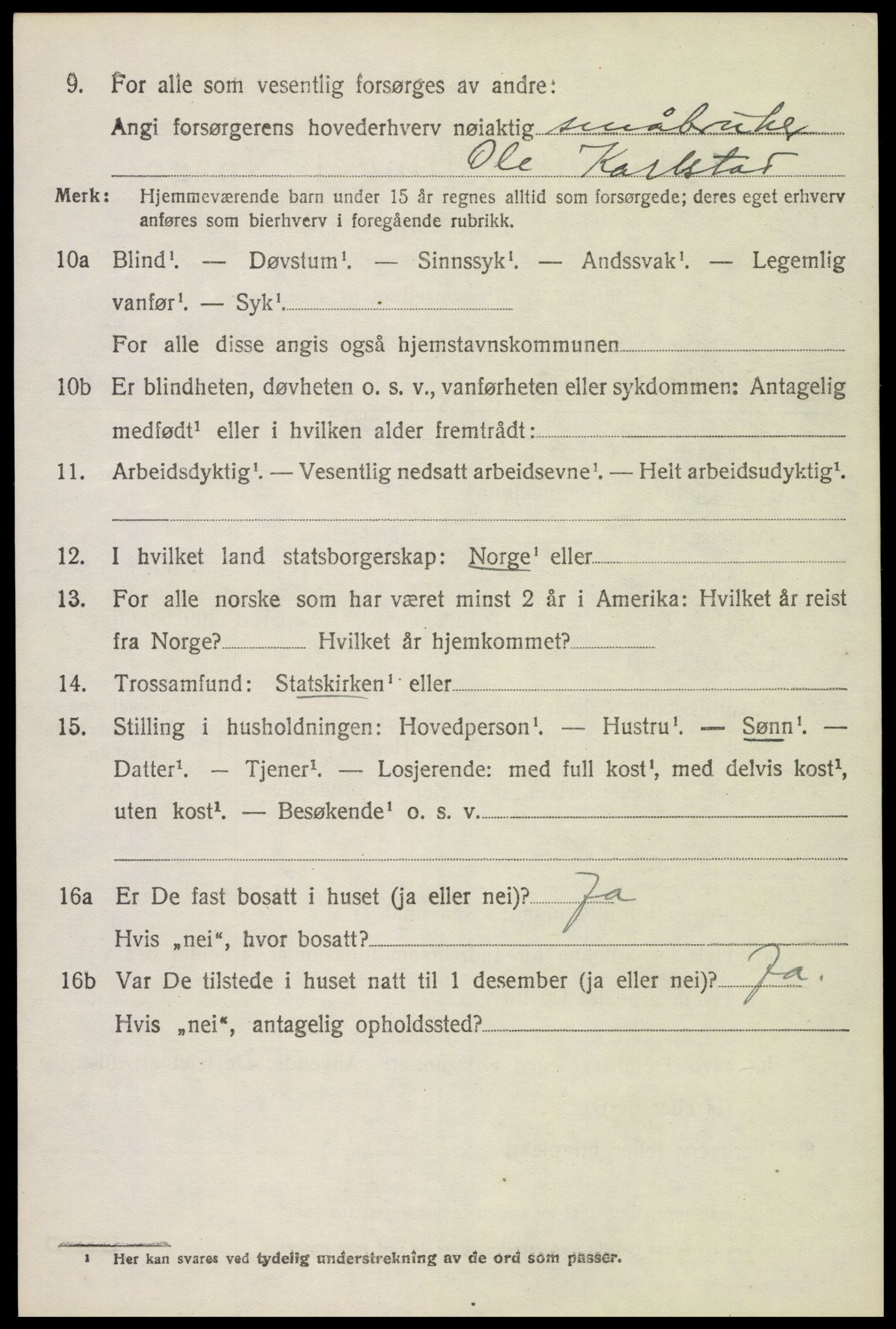 SAH, 1920 census for Løten, 1920, p. 7500