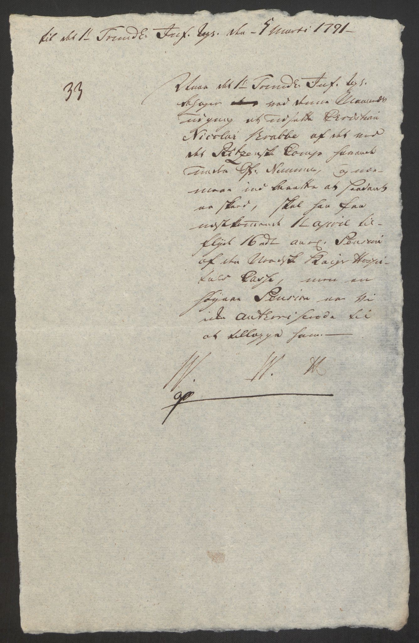 Forsvaret, Den norske kvesthuskasse/krigshospitalkasse, AV/RA-RAFA-1887/F/Fa/L0008: Konsepter, 1790-1793, p. 407