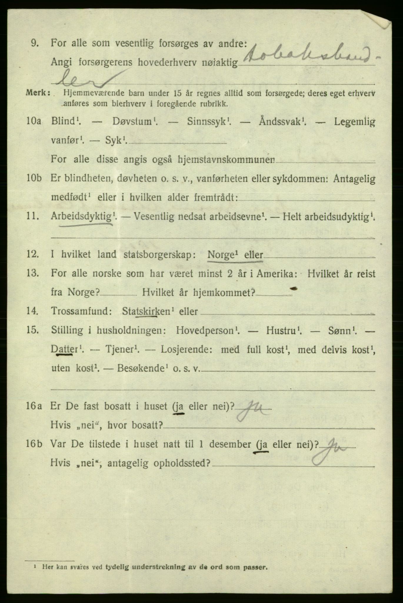 SAO, 1920 census for Fredrikshald, 1920, p. 11858