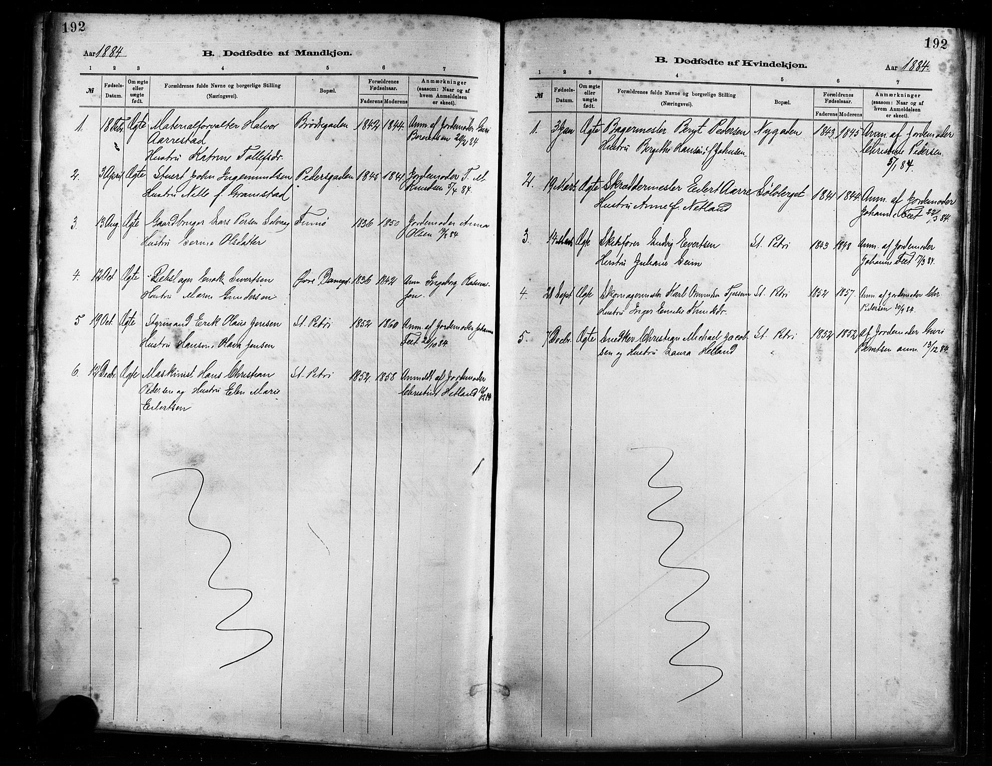 St. Petri sokneprestkontor, AV/SAST-A-101813/001/30/30BA/L0017: Parish register (official) no. A 17, 1879-1895, p. 192